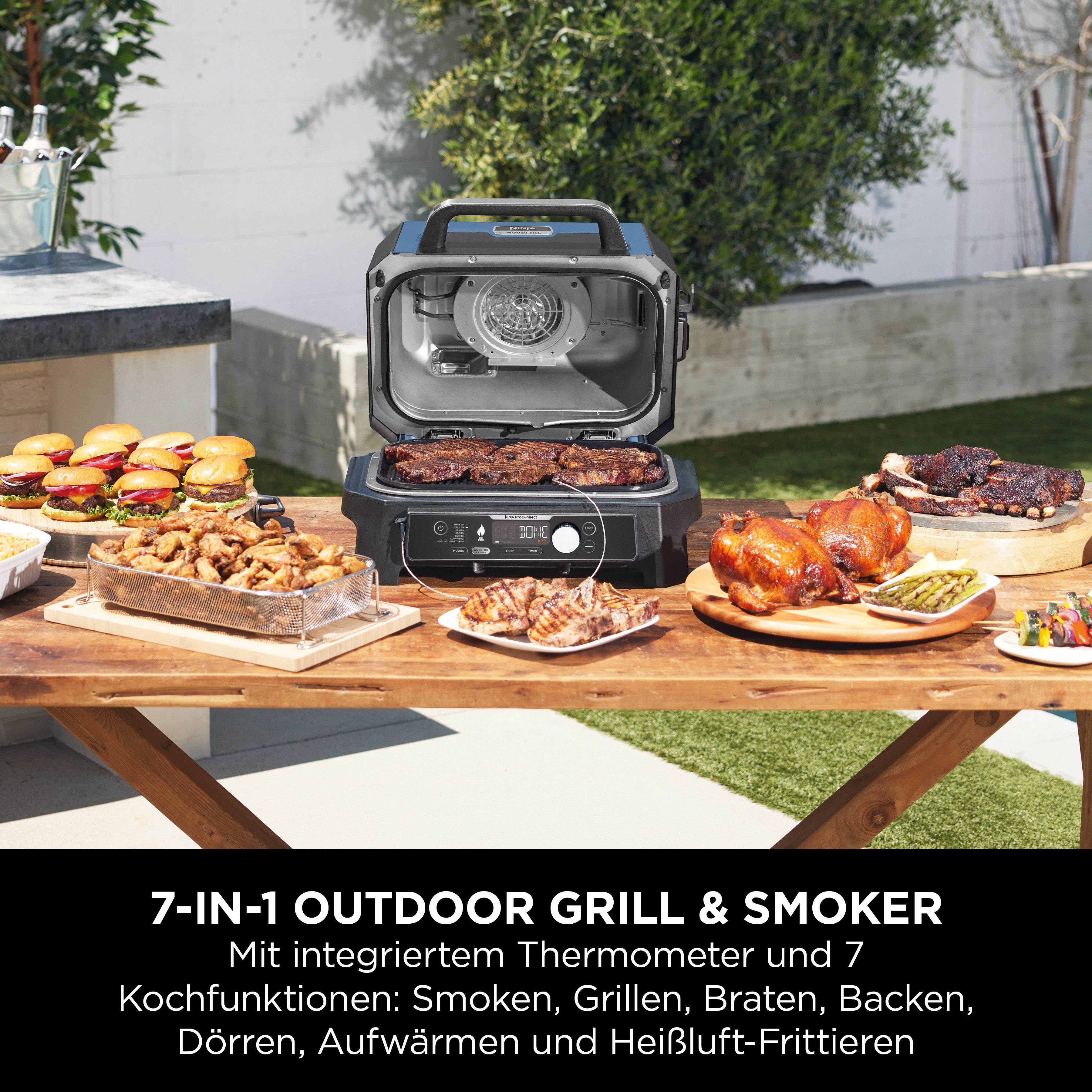 NINJA Tafelgrill Woodfire Pro Connect XL OG901EU