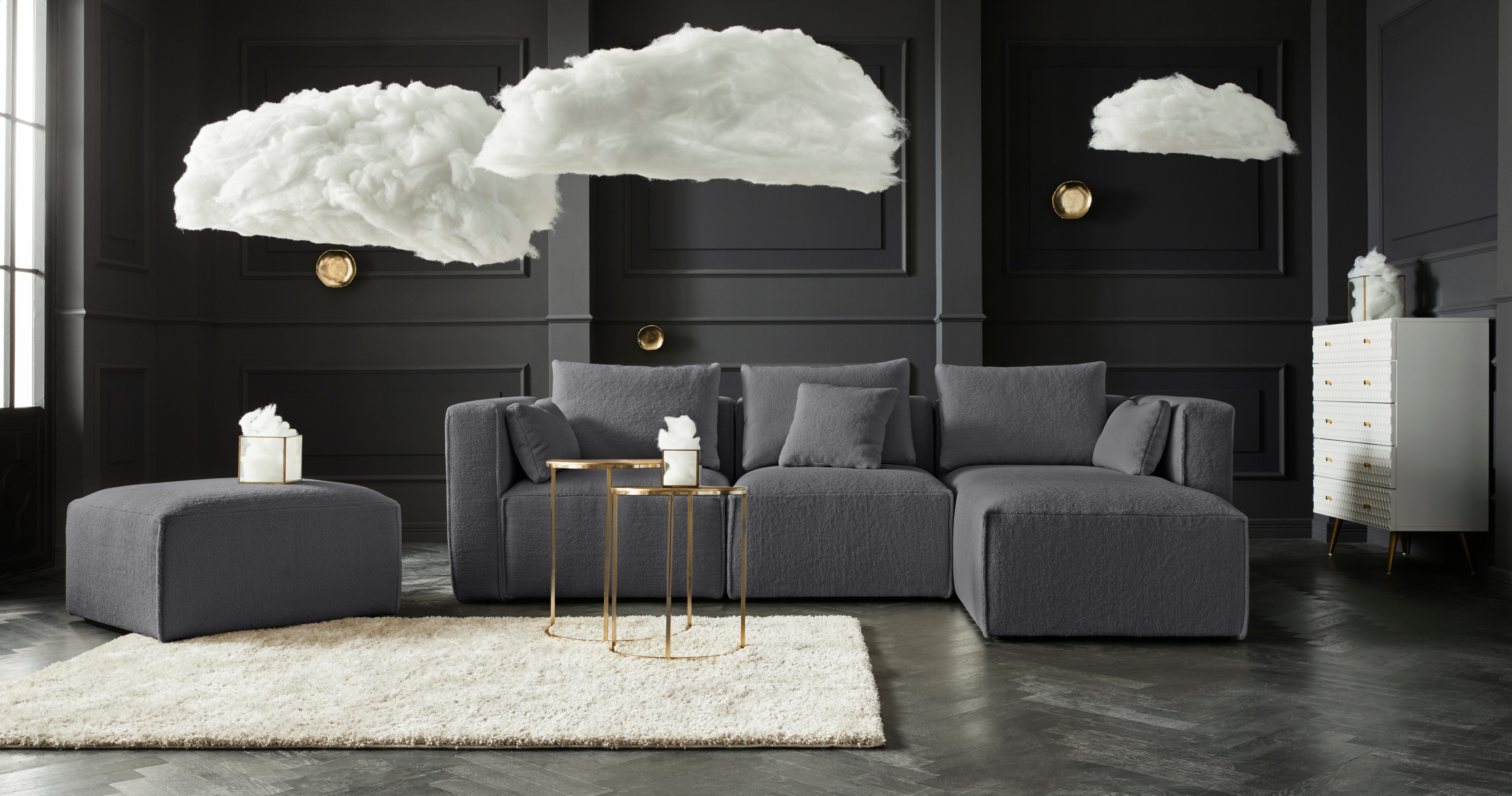 Home affaire Ottomane Comfine Modulaire ottomane om zelf samen te stellen, in 3 bekledingvarianten