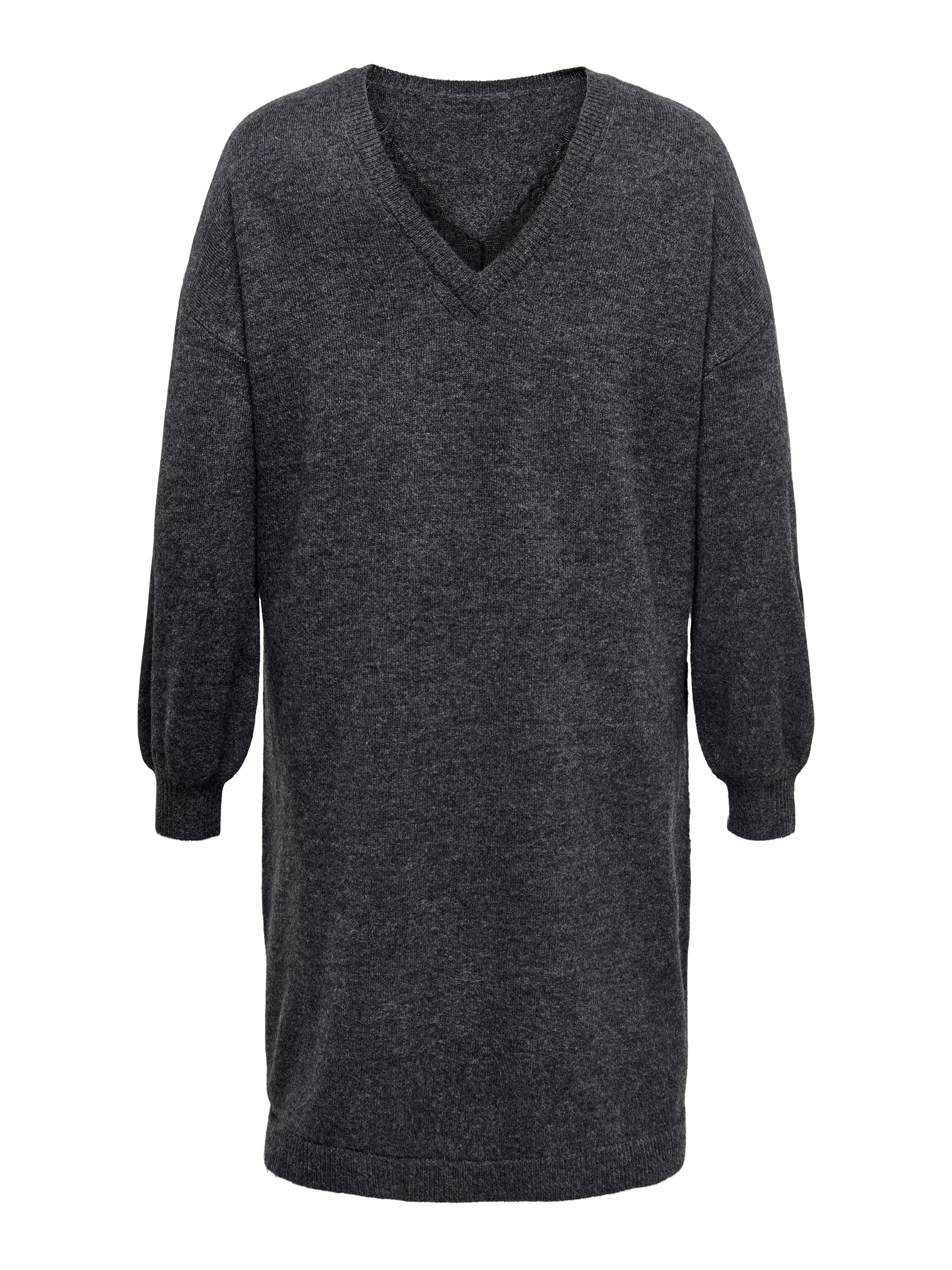 ONLY CARMAKOMA Gebreide jurk CARMANIFESTA LS V-NECK DRESS KNT BF