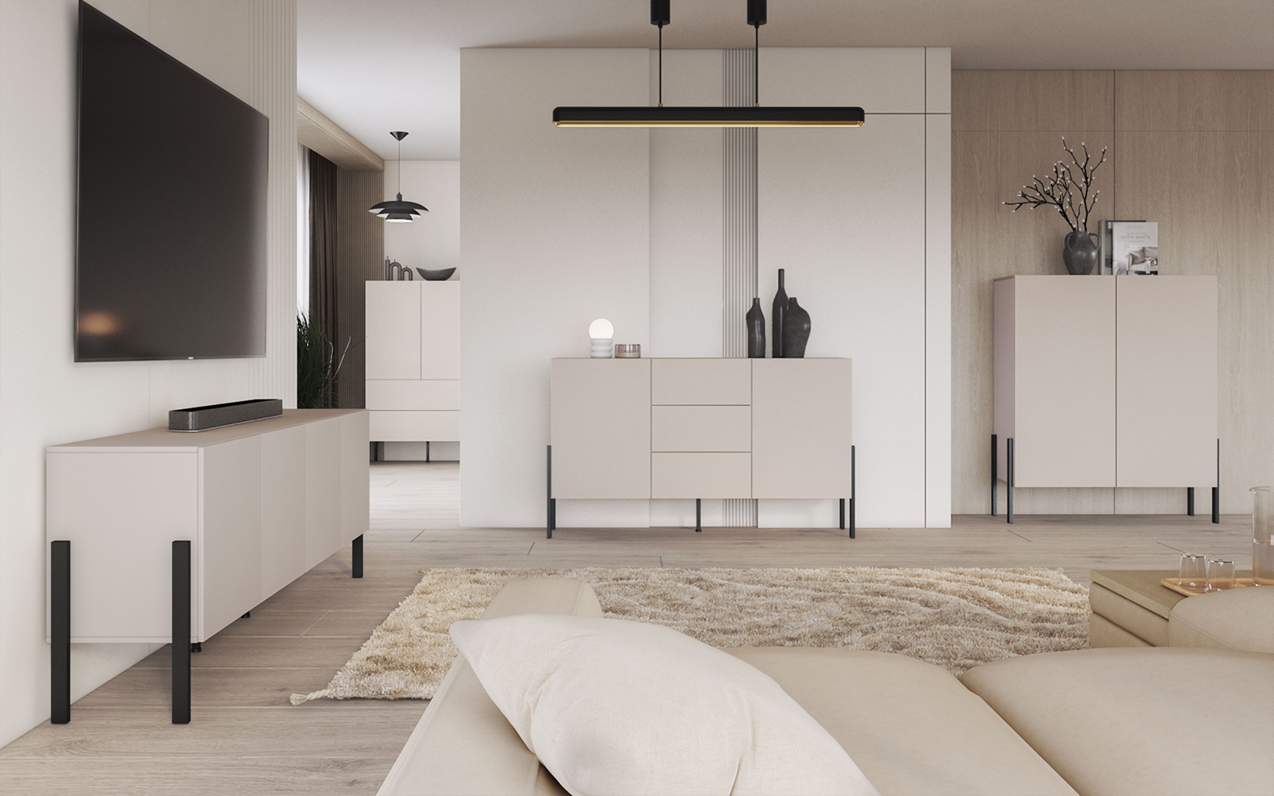 INOSIGN Dressoir Jukon, breedte 150 of 180 cm, moderne grepless commode
