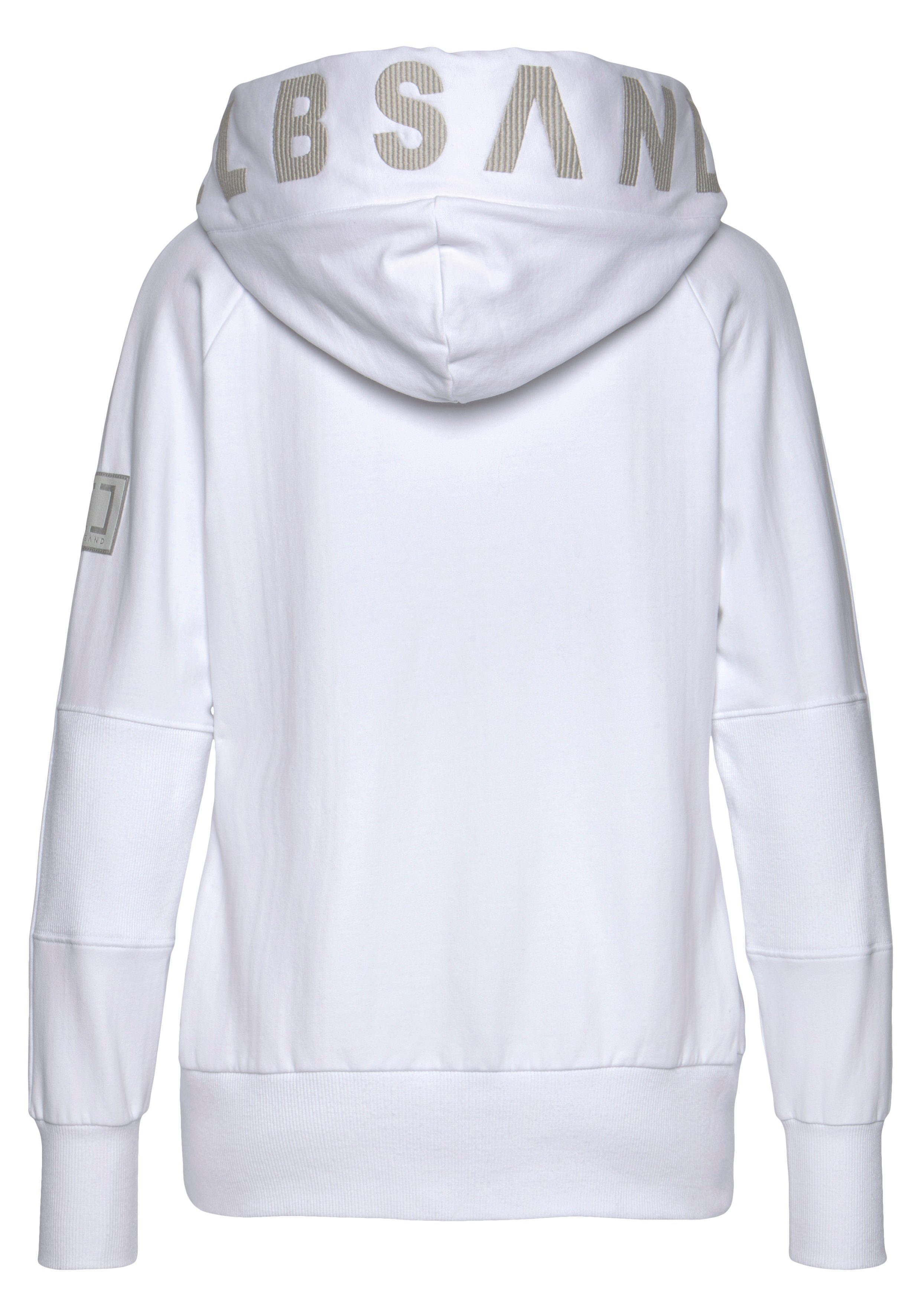 Elbsand Capuchonsweatvest Kelda met logo-print en zakken, casual jack, sportief-casual