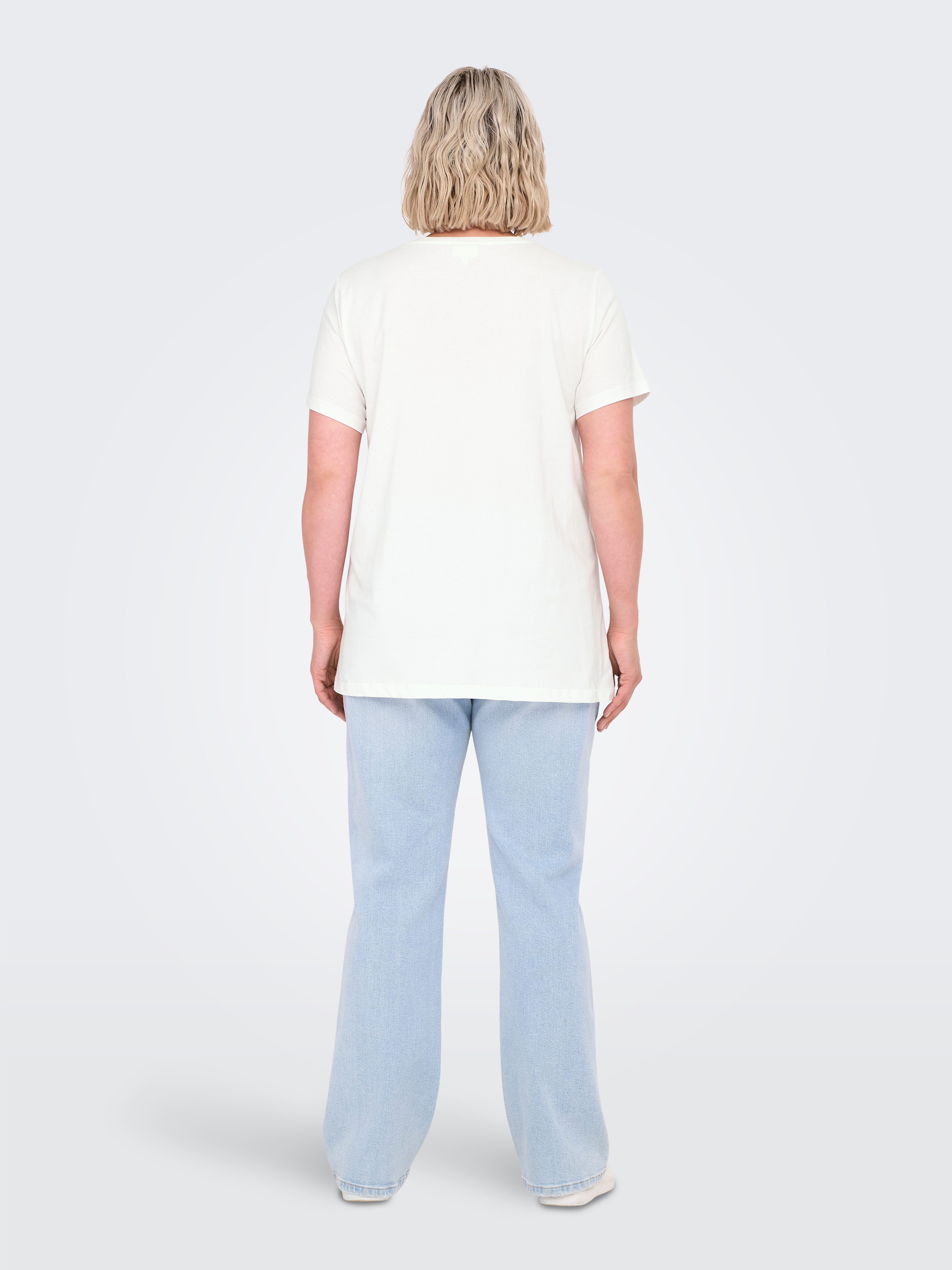 ONLY CARMAKOMA Shirt met korte mouwen CARBOOSTERY LIFE SS REG TEE JRS BS