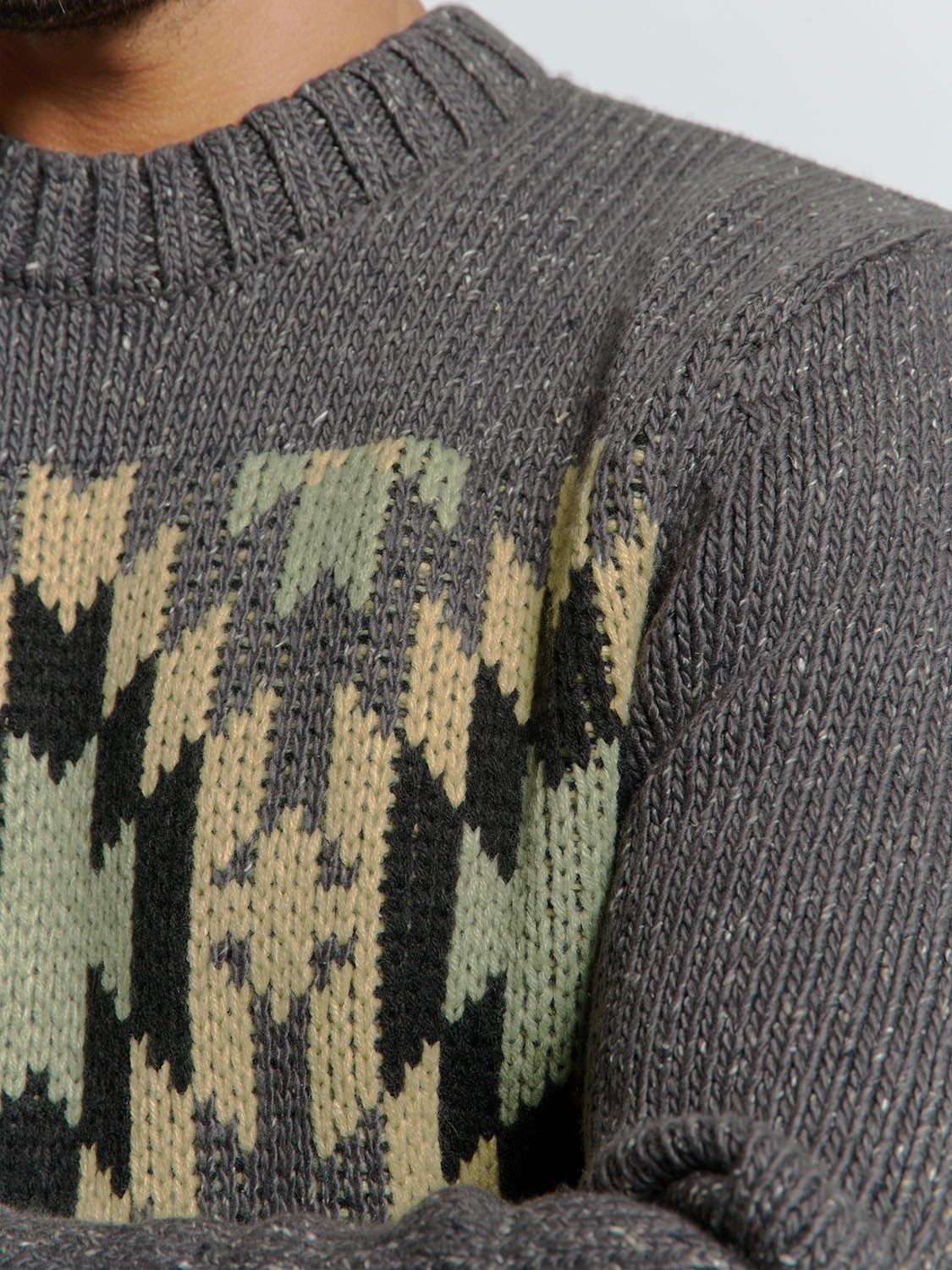 NO EXCESS Gebreide trui met jacquardmotief