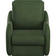 domo collection fauteuil tiny echo fauteuil met hocker (set, 2 stuks) groen