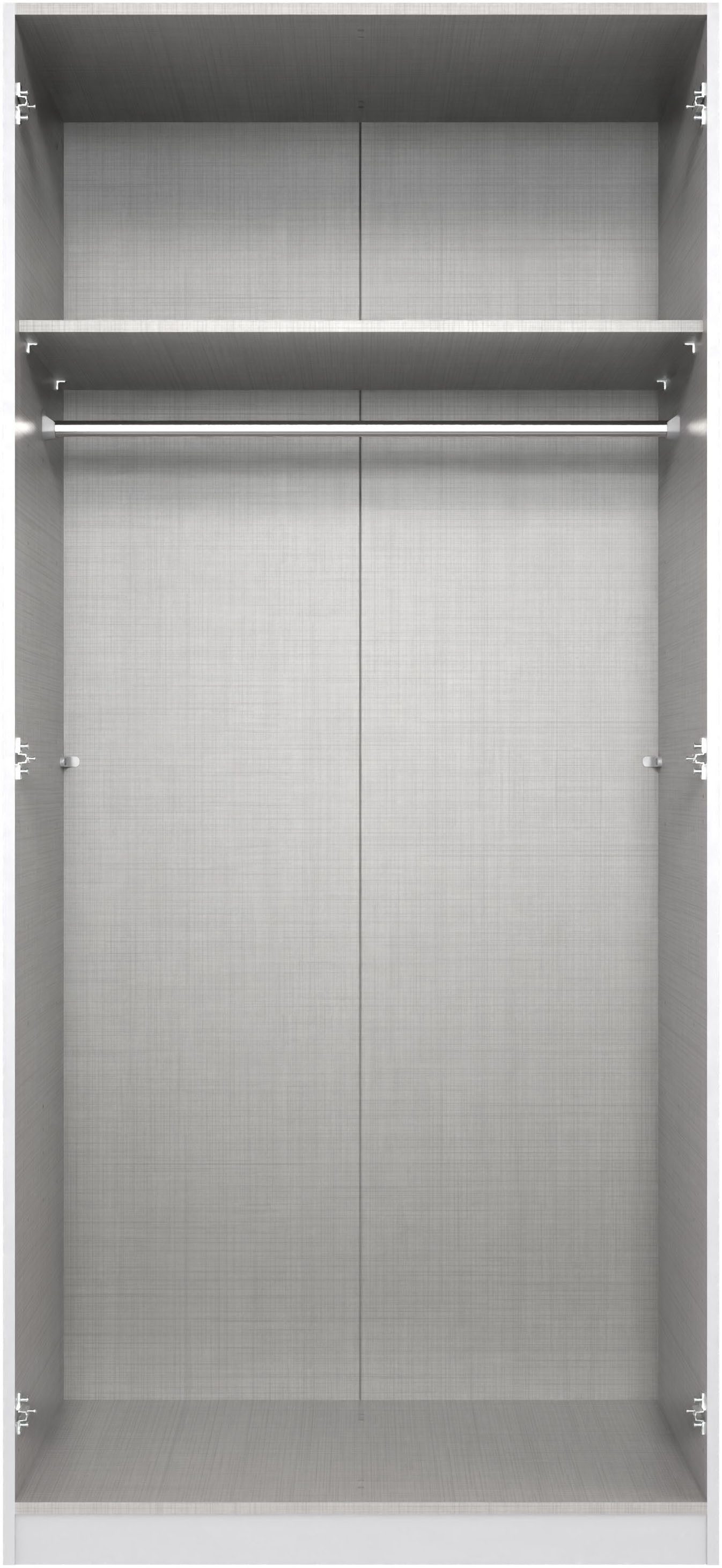 Wimex Draaideurkast Tromo met fronten in hoogglans, chroomkleurige strips en handgrepen, 90 cm breed