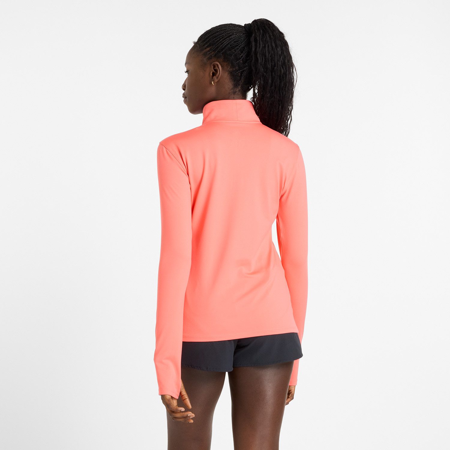 New Balance Runningshirt Sport Essentialspace Dye Quarter Zip PINK TAFFY