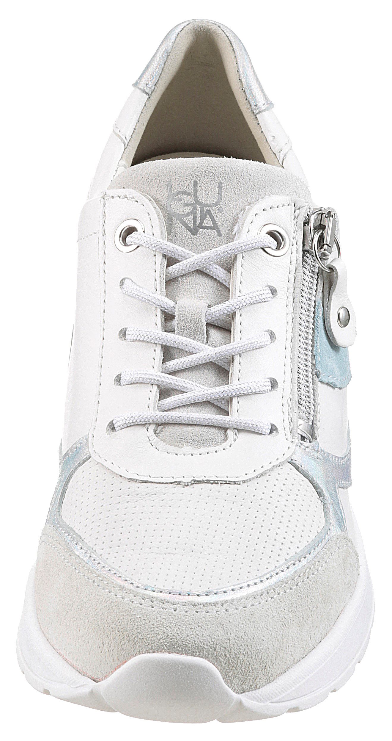 Waldläufer Sneakers met sleehak H-Clara , veterschoenen, lage schoen, comfortabele schoen, met uitneembaar voetbed