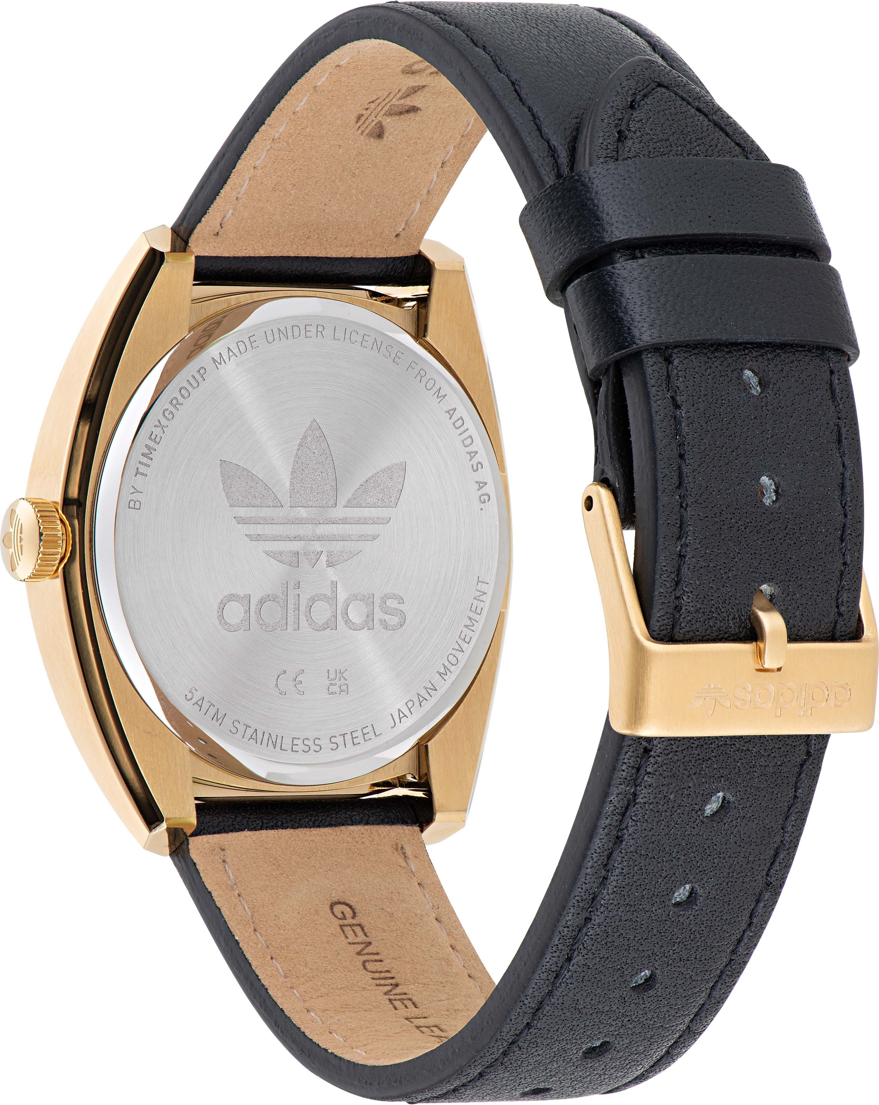 adidas Originals Kwartshorloge EDITION ONE Polshorloge, dames, herenhorloge, unisex, analoog, leren band