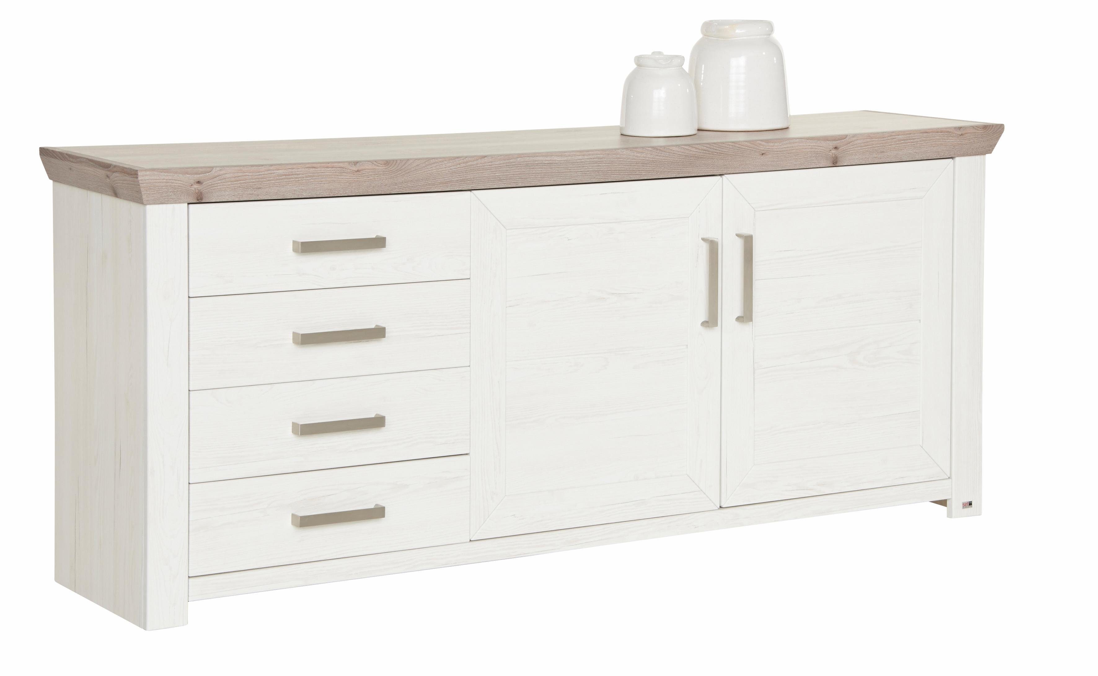 set one by Musterring Dressoir York Type 51, met veel opbergruimte, handvat zilverkleur, B 184 x H 79 cm