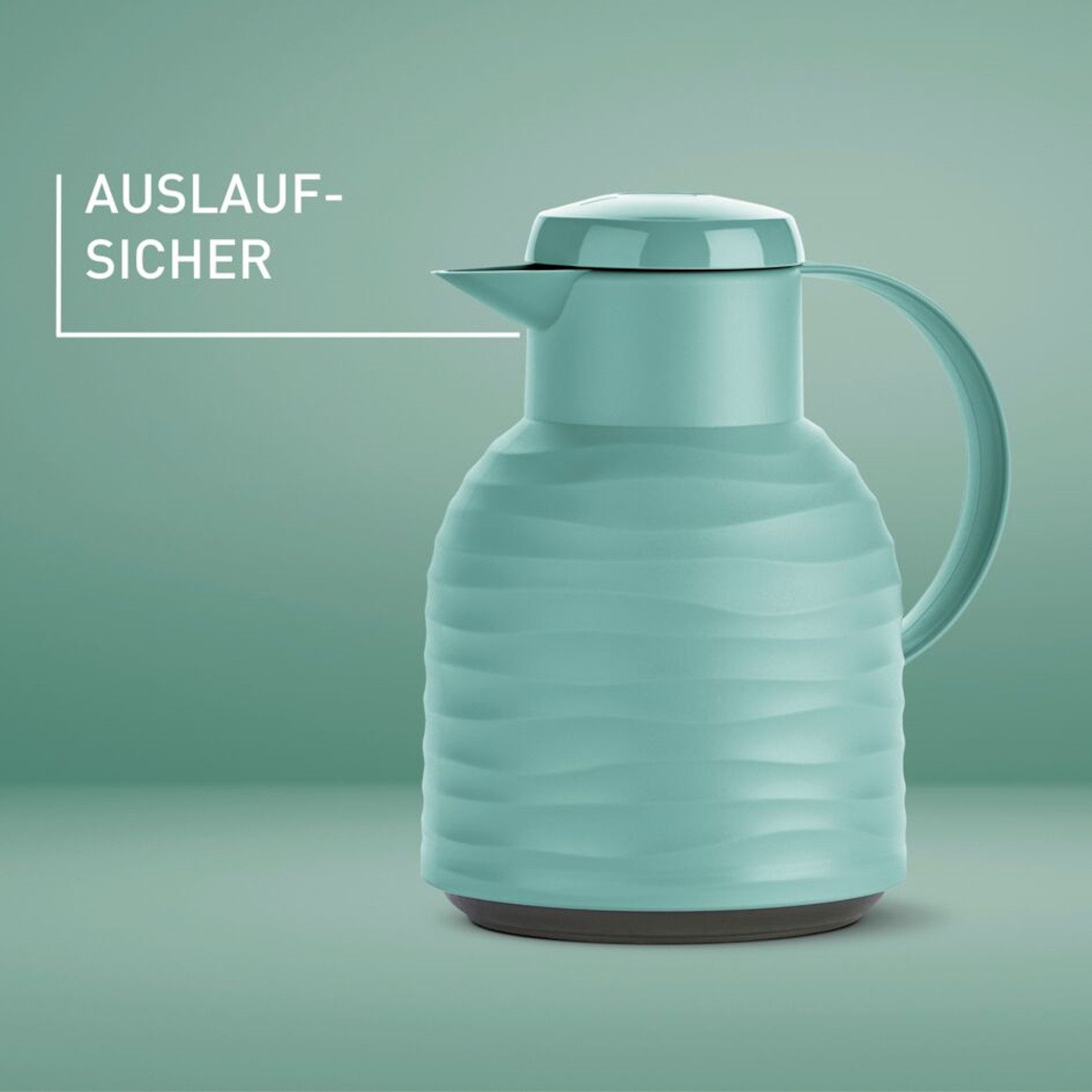 Emsa Thermoskan Samba Wave Made in Germany, 12u warm/24u koud, Quick-Press deksel, glazen fles