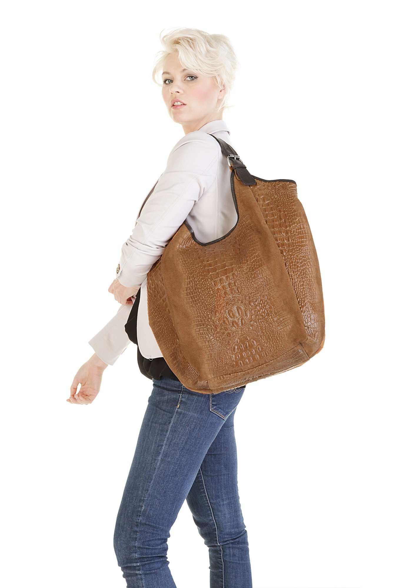Samantha Look Shopper echt leer, made in italy