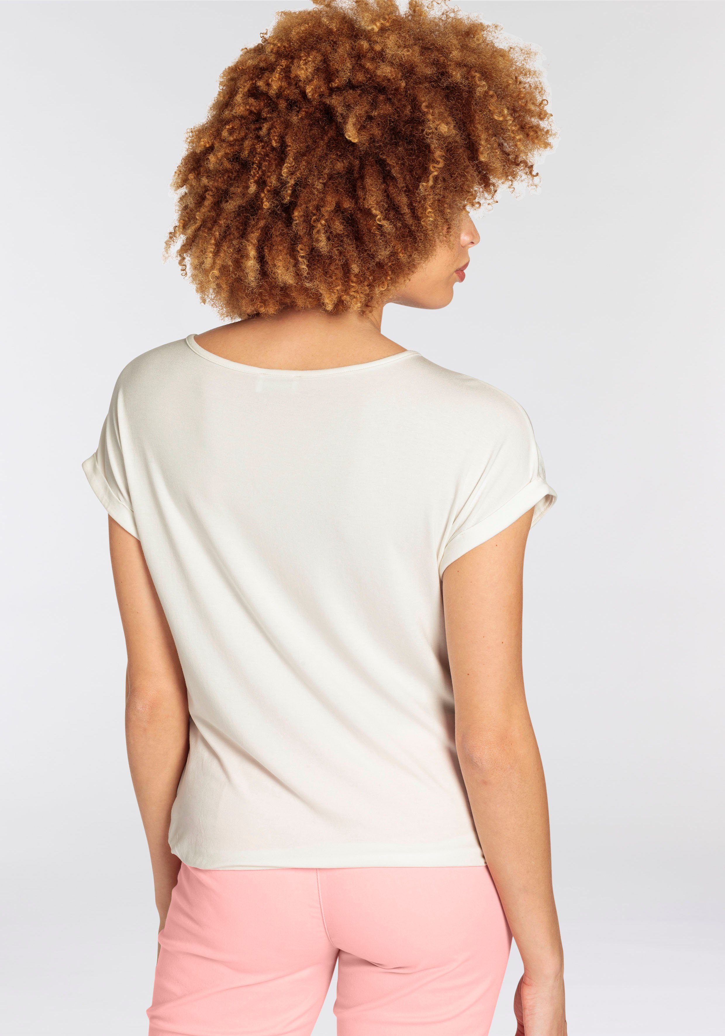 Boysen's Shirt met ronde hals in verschillende druk-ontwerpen met elastiek aan de zoom nieuwe collectie
