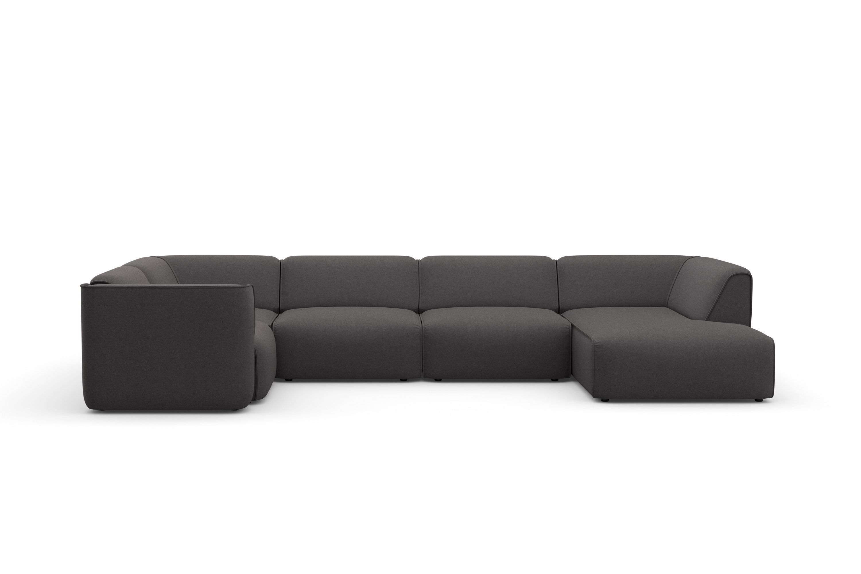 COUCH ♥ Zithoek Vette bekleding Modulaire bankset, modules voor het naar wens samenstellen van een perfecte zithoek