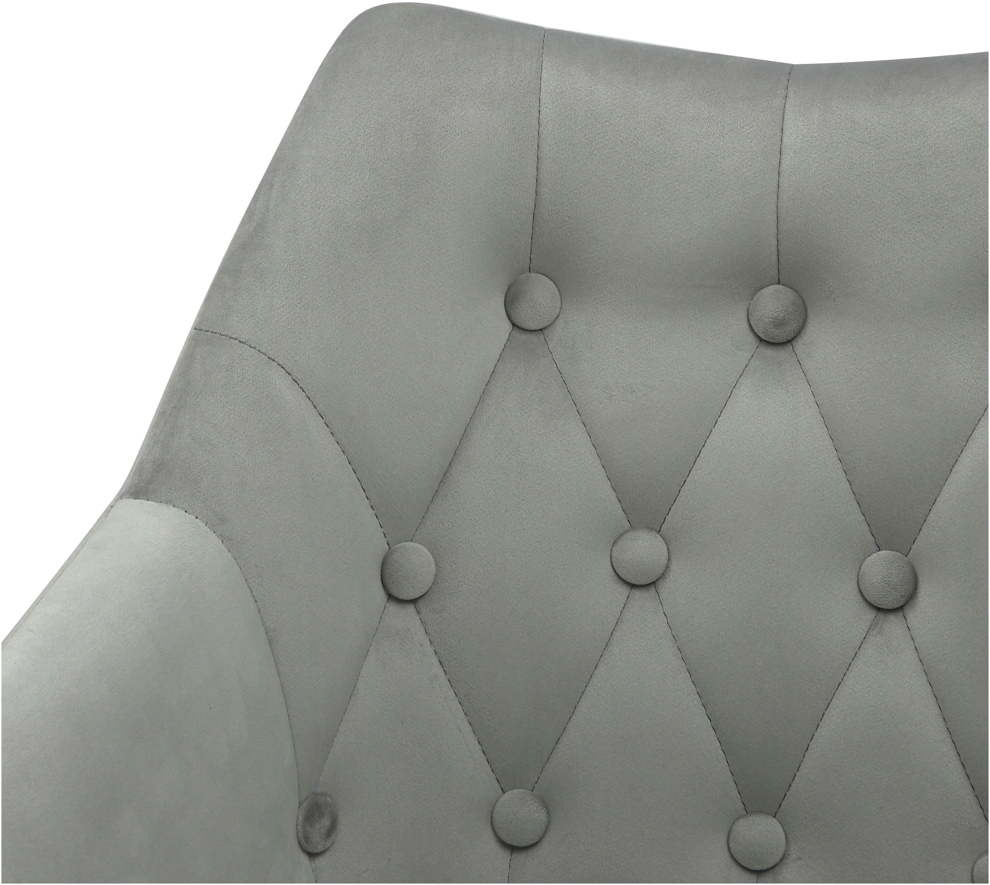 Home affaire Eetkamerstoel Alton schaalstoel, TOPSELLER! met zachte velours, armstoel met aantrekkelijke knoopverwerking (set, 2 stuks)