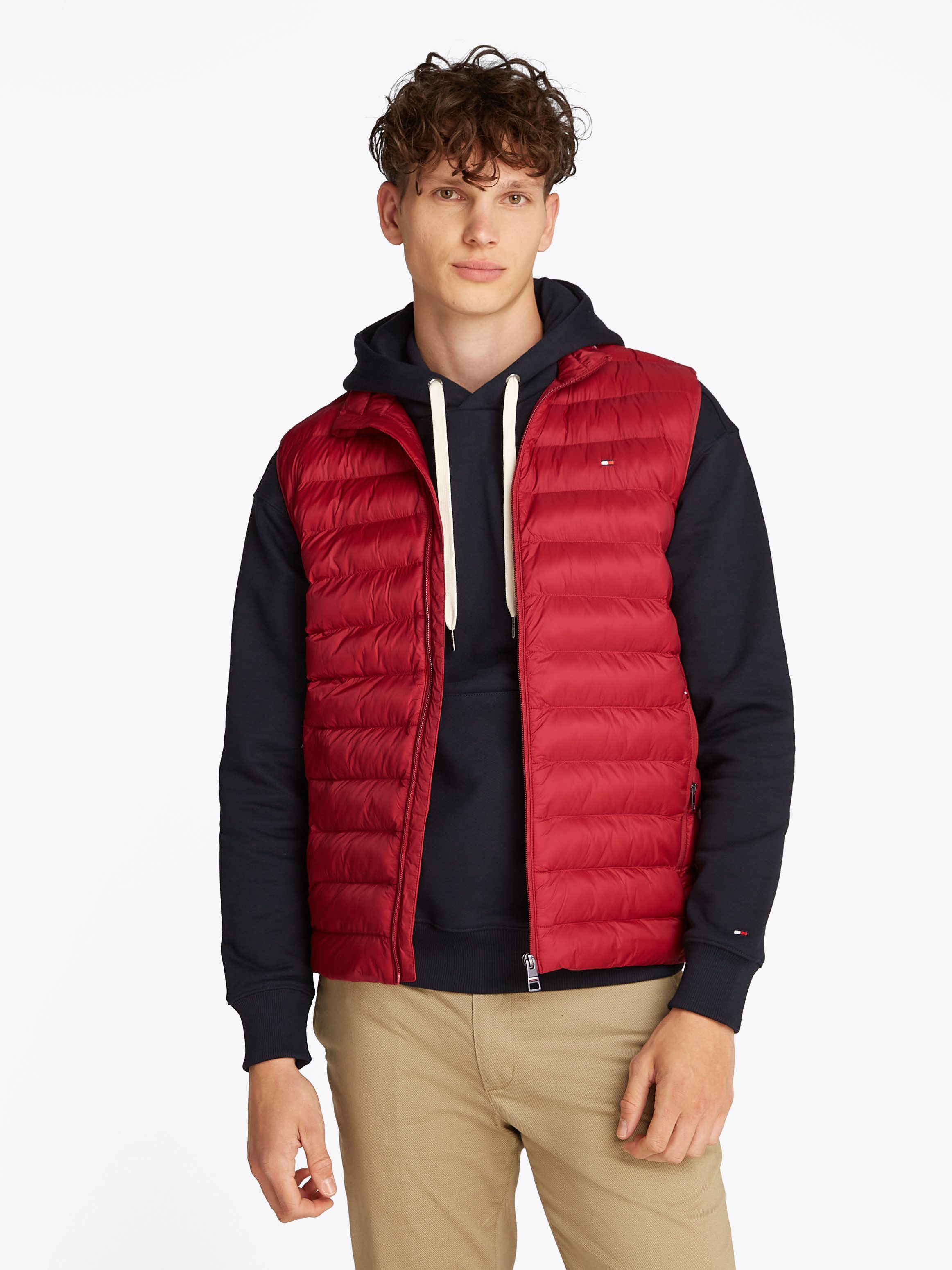 Tommy Hilfiger Bodywarmer PACKABLE RECYCLED VEST heren bodywarmers maat S rood