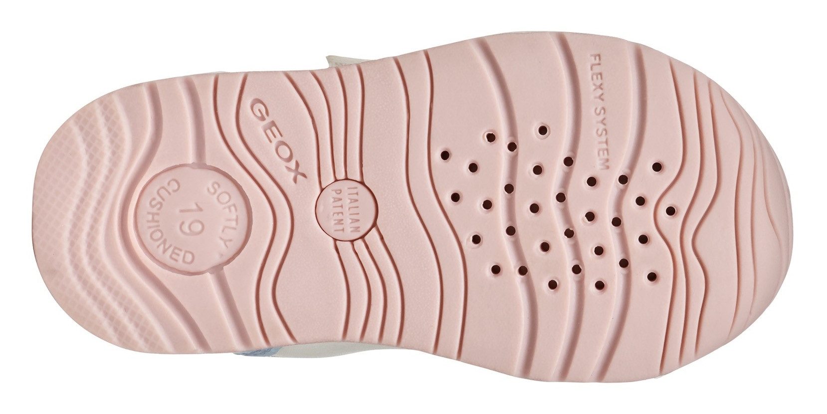 Geox Babyschoentjes B RISHON GIRL , klittenbandschoen, meisjes schoen met fijne glitters en vlinder motief