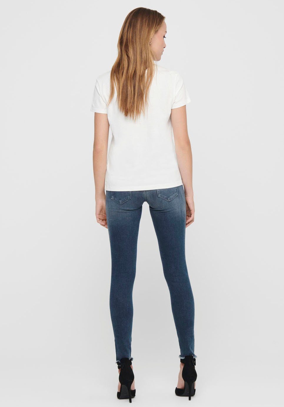 Only Ankle jeans ONLBLUSH met franjezoom