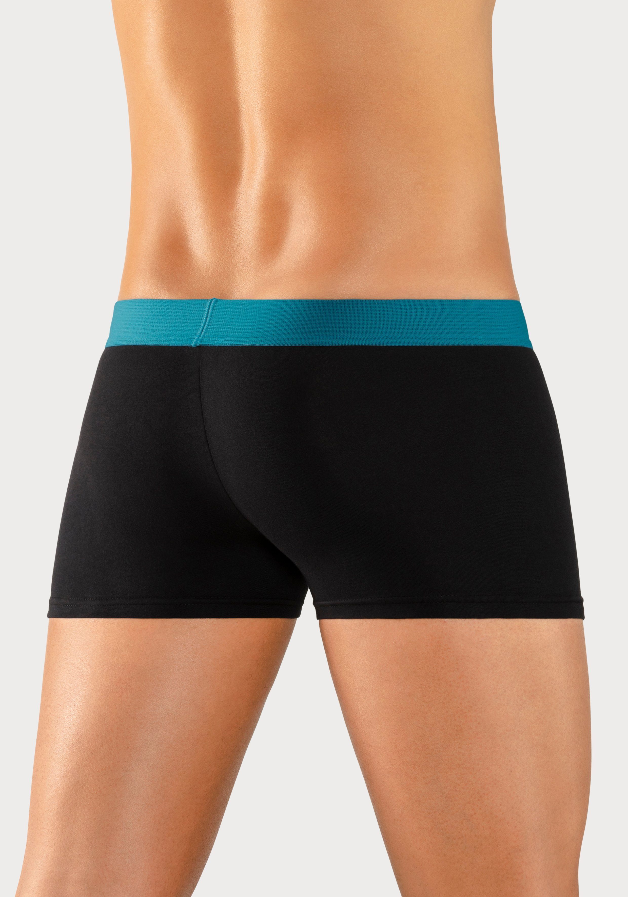 s.Oliver RED LABEL Beachwear Hipster strak zittende boxershorts voor heren van katoenmix (set 4 stuks)