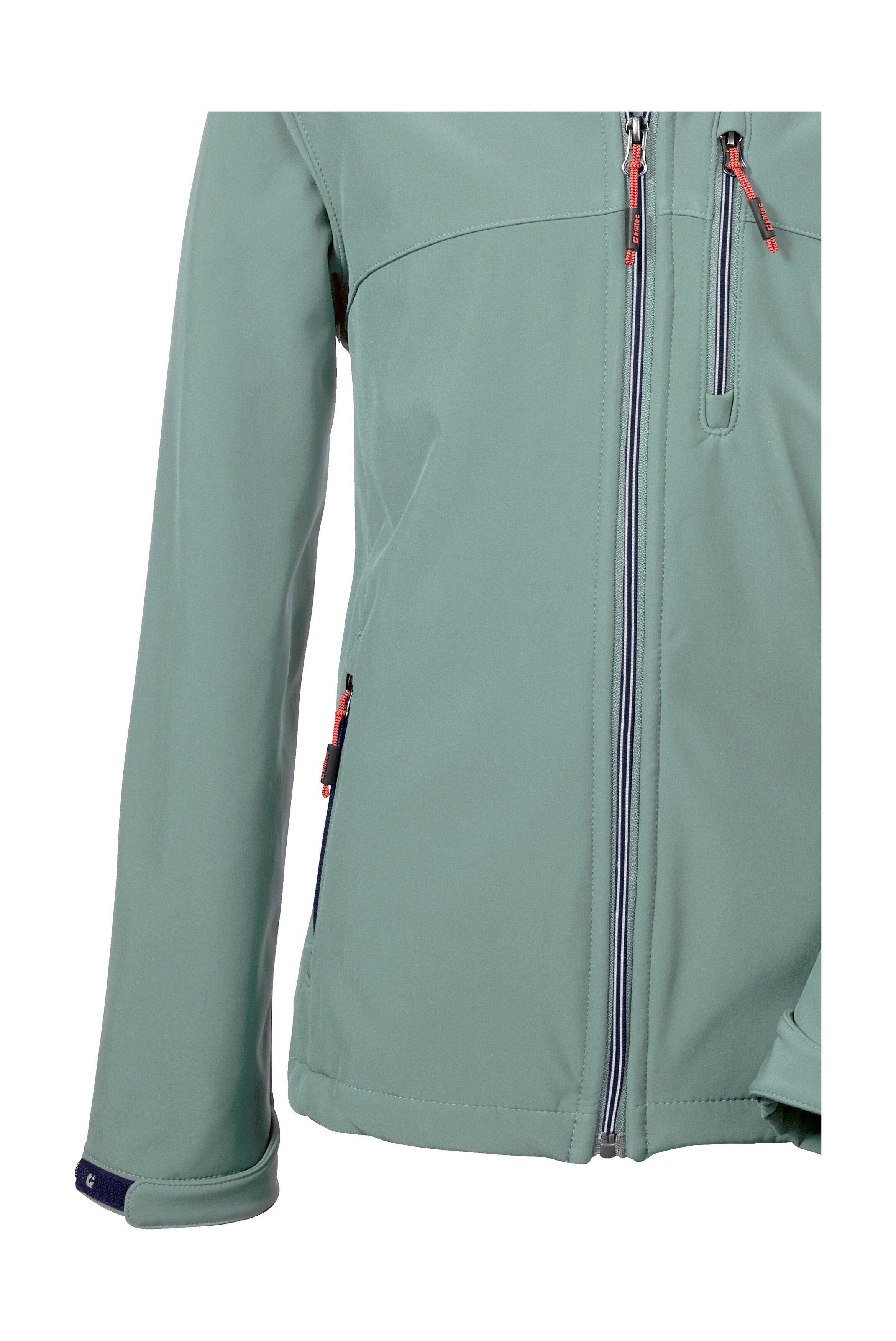 Killtec Softshell-jack Girls softshell-jack Waterafstotend, verstelbare capuchon en mouwen, fleece binnenvoering