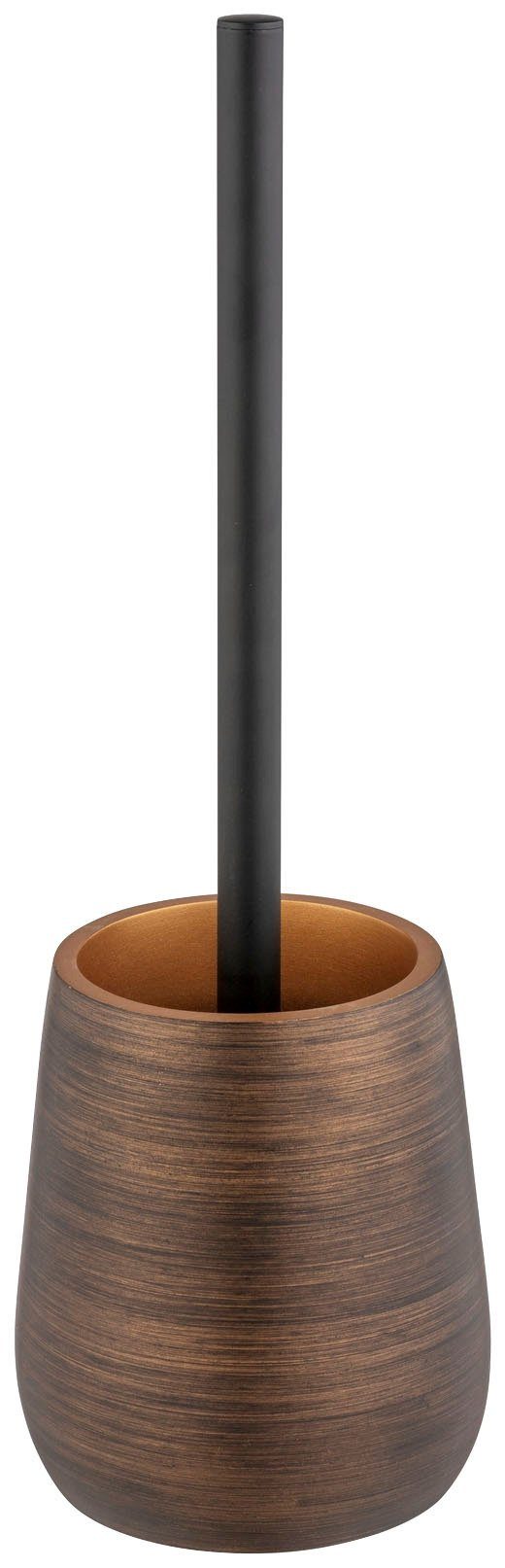 WENKO Toiletset Palena bronskleur, met verwisselbare borstelkop