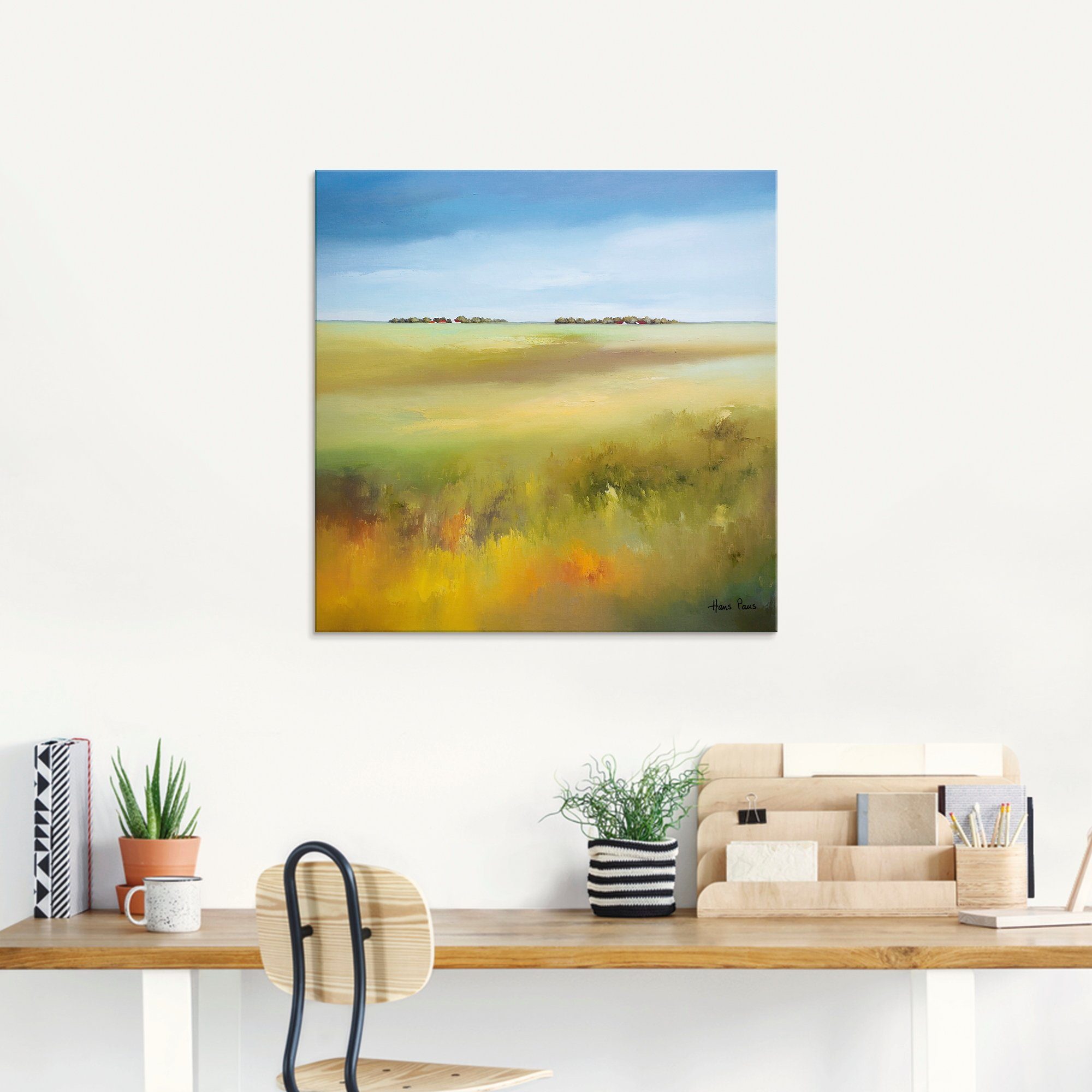 Artland Print op glas Landschap I in verschillende maten