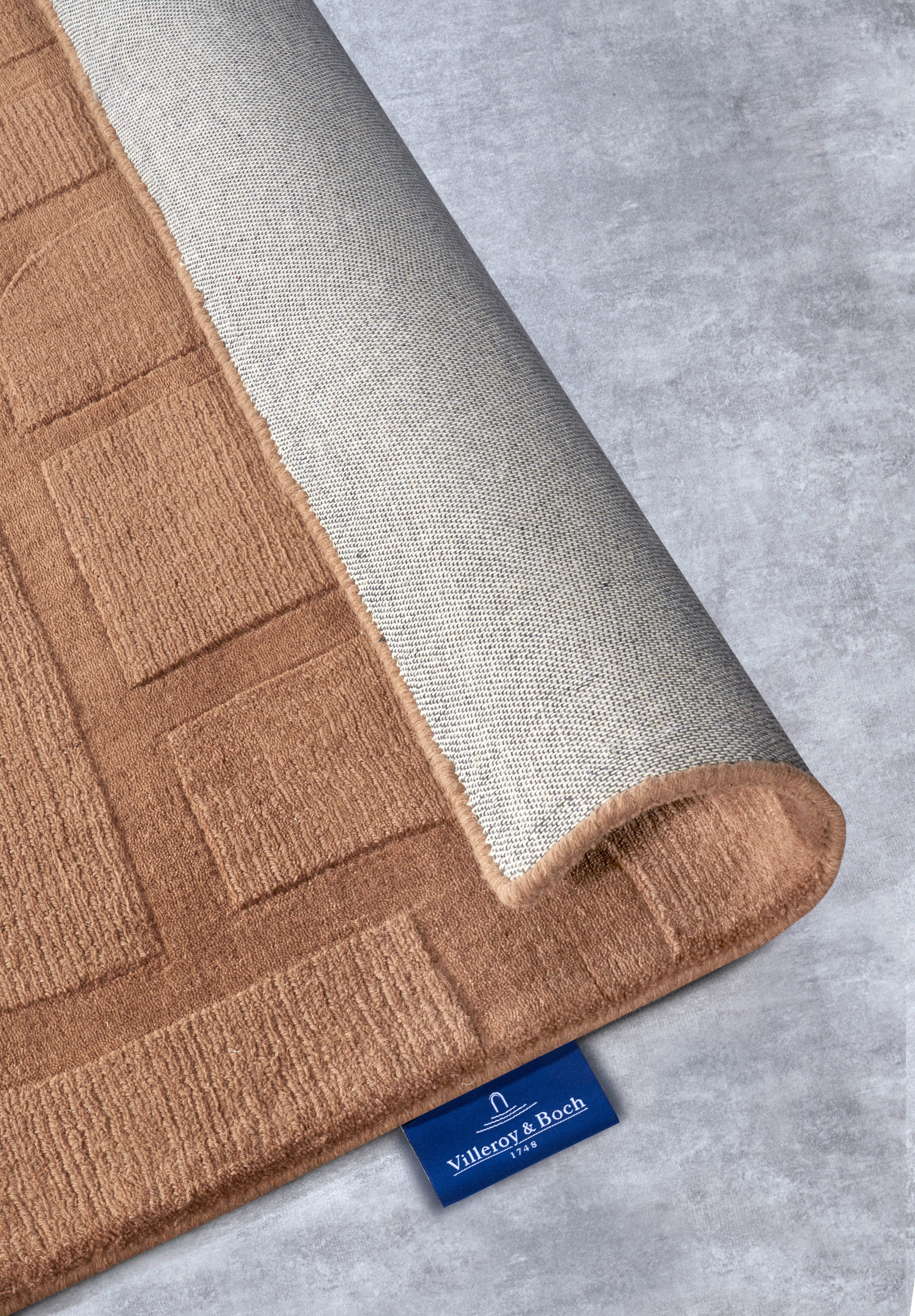 Villeroy & Boch Wollen kleed Alexis Handgeweven, wol, natuur, woonkamer, geometrie, boho, design