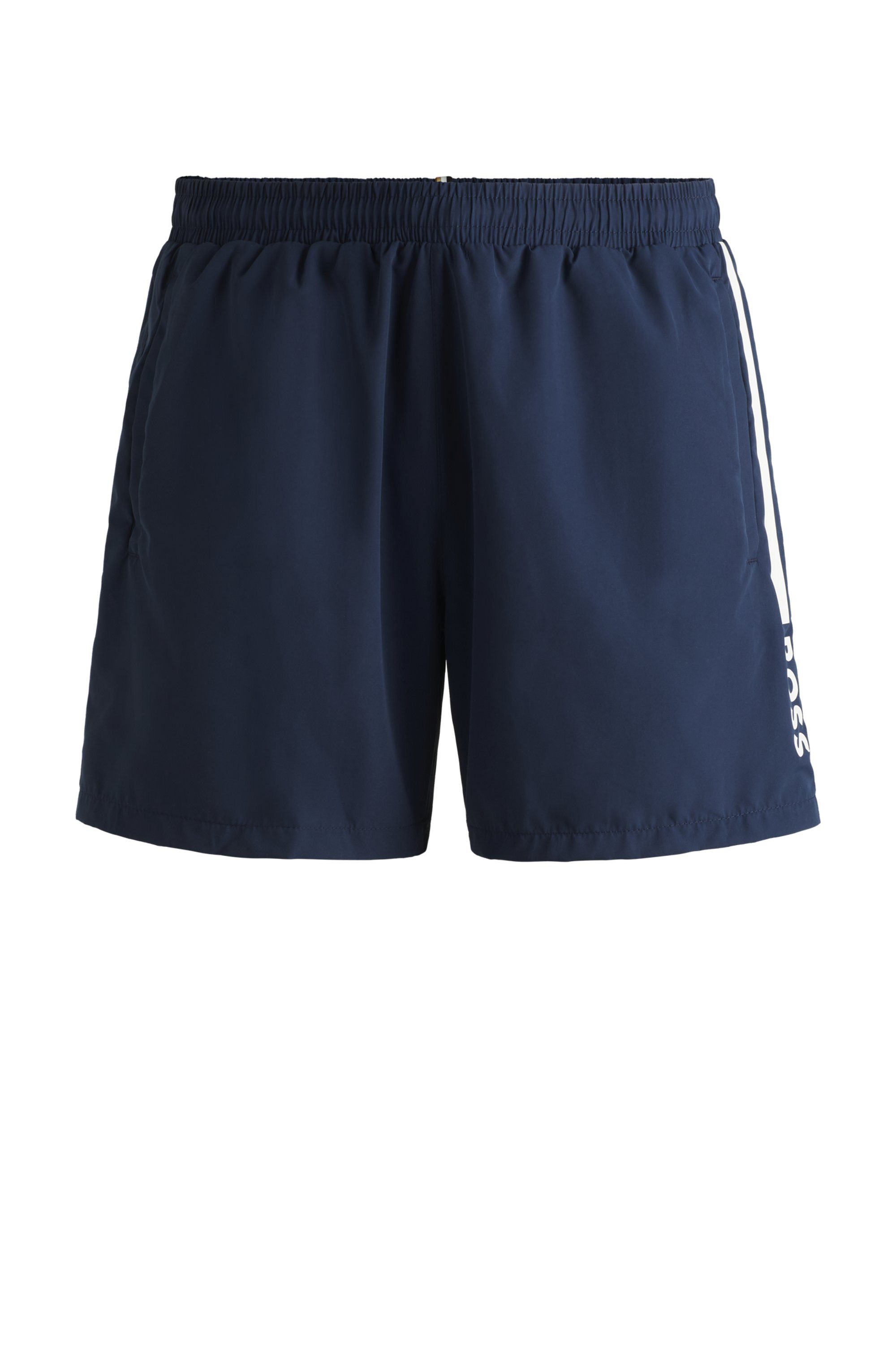 BOSS Zwemshort Dolphin met contraststrepen opzij