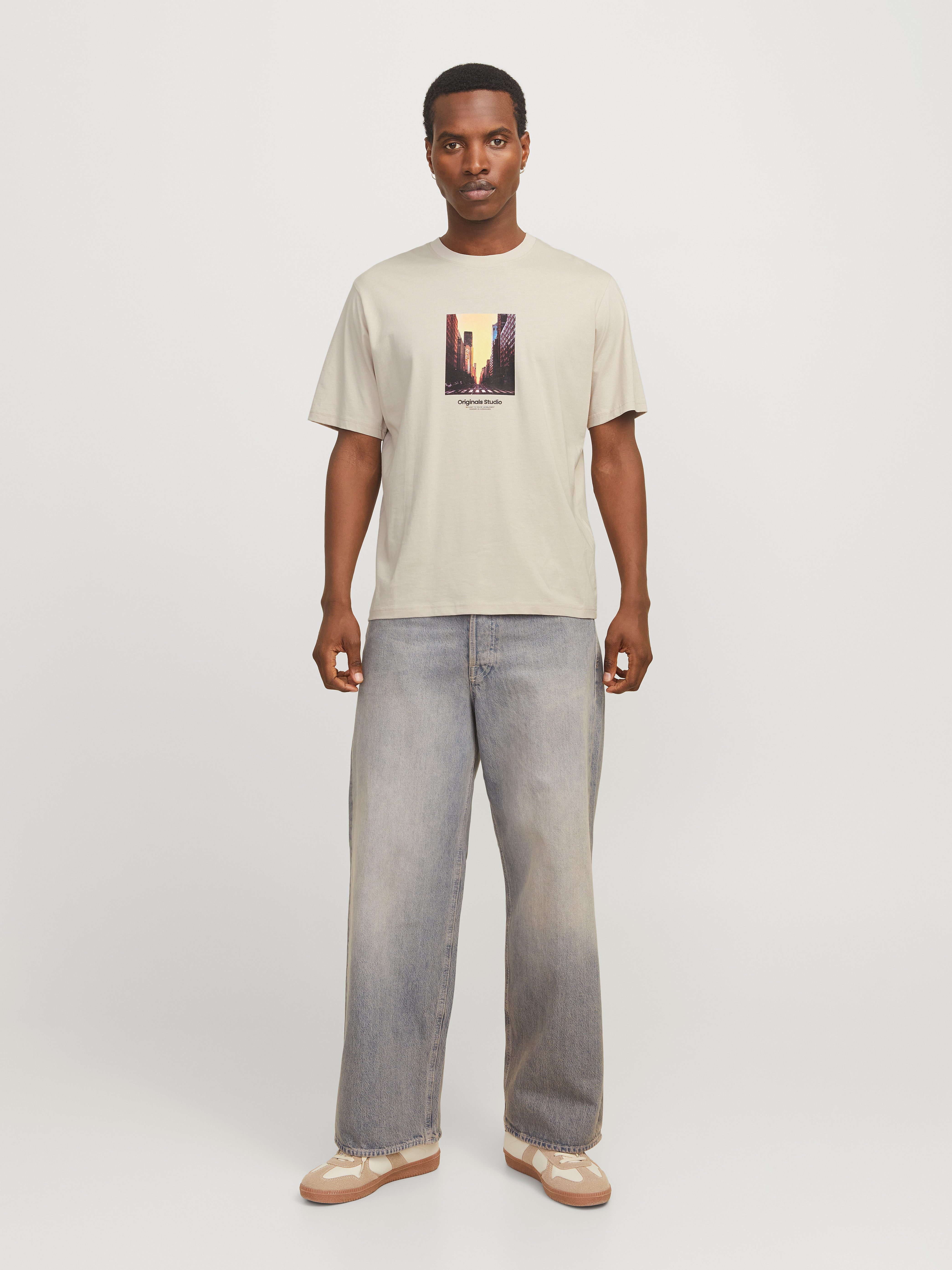 Jack & Jones Shirt met korte mouwen JORVESTERBRO PICTURE TEE SS CREW NECK SN
