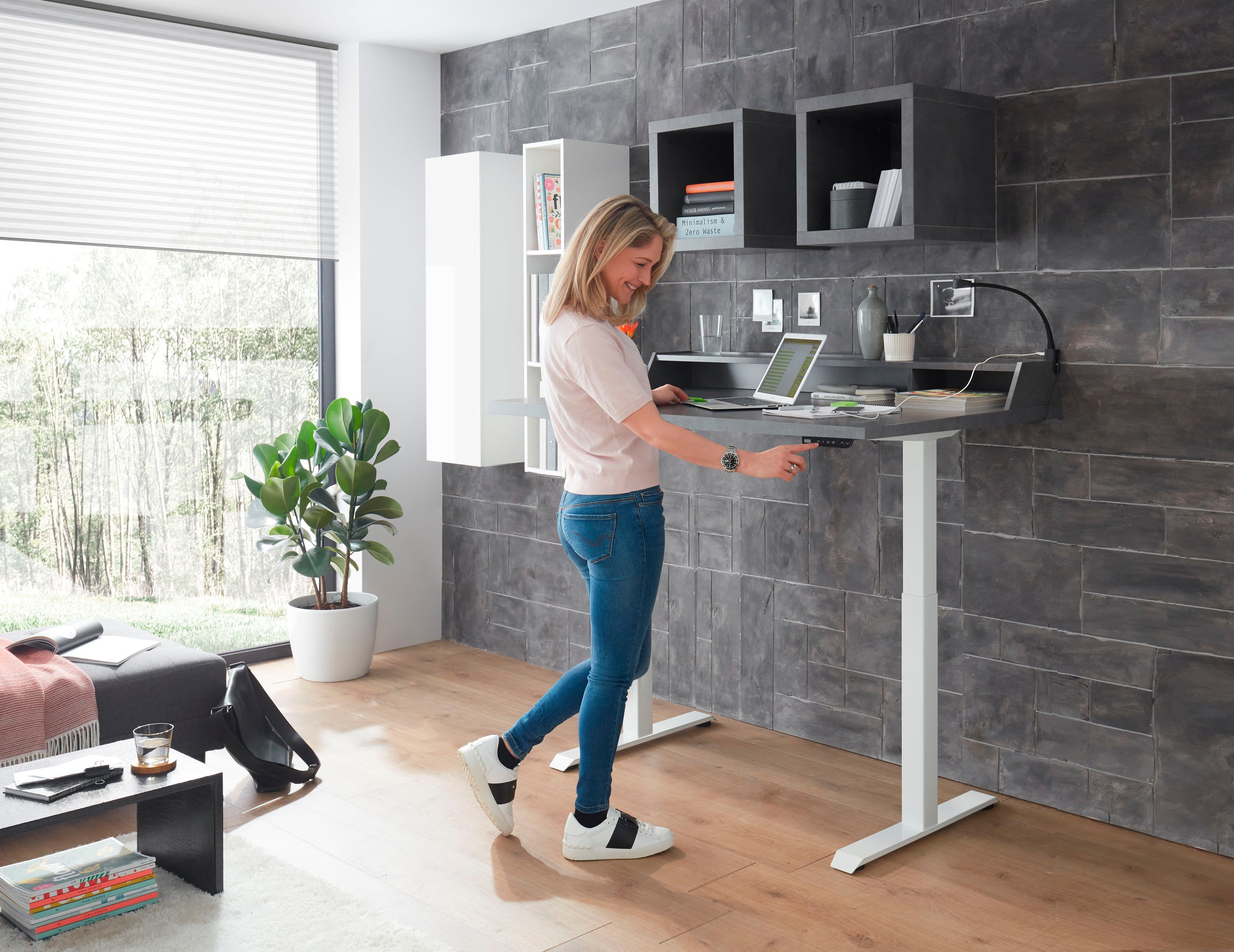 Mäusbacher Kantoormeubelset Big System Office Bureau in hoogte verstelbaar (6-delig)