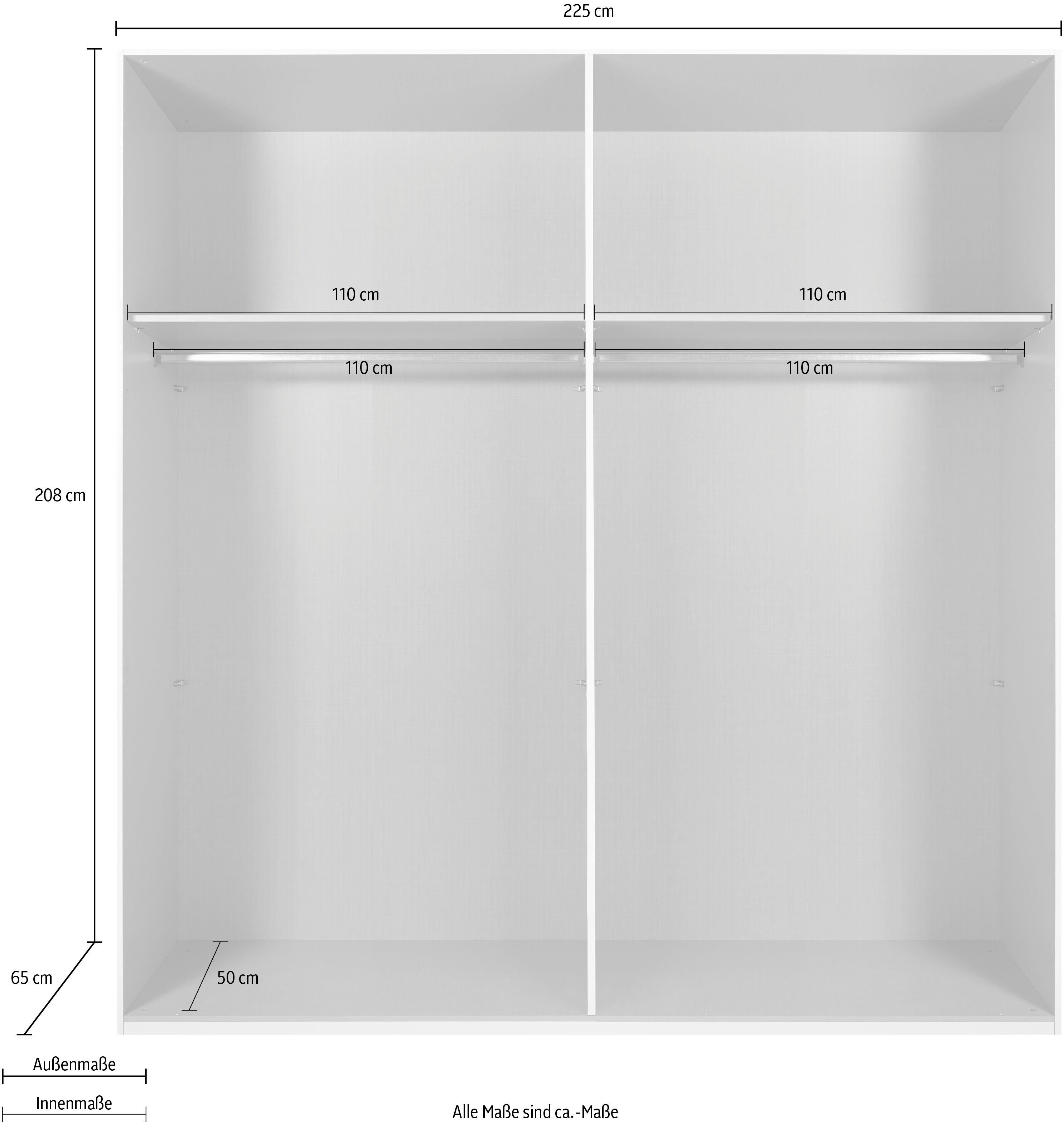 Wimex Zweefdeurkast Ernesto met elementen van gekleurd glas