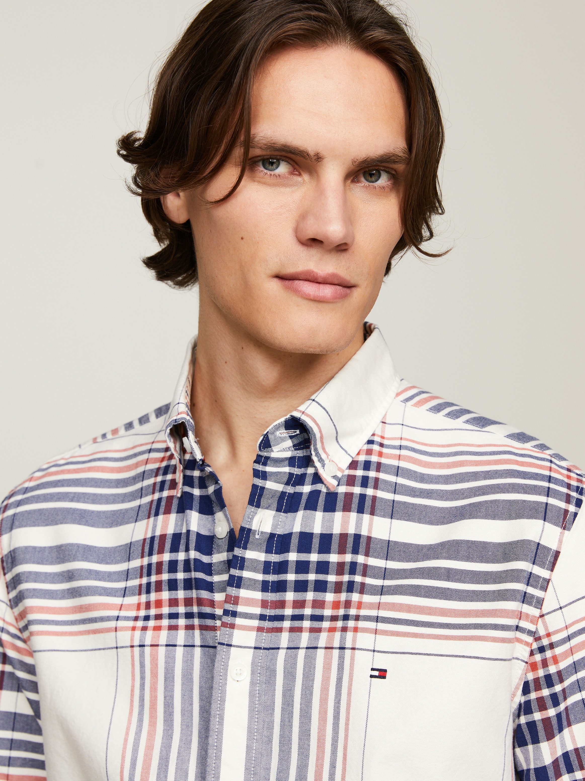Tommy Hilfiger Overhemd met lange mouwen XL OXFORD CHECK RF SHIRT