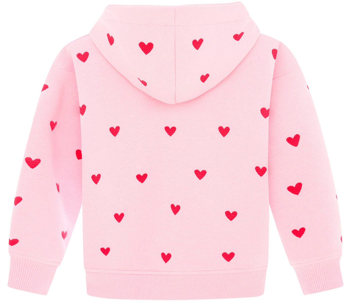 Zwillingsherz Hoodie Hearts Kids met geborduurde harten allover voor meisjes