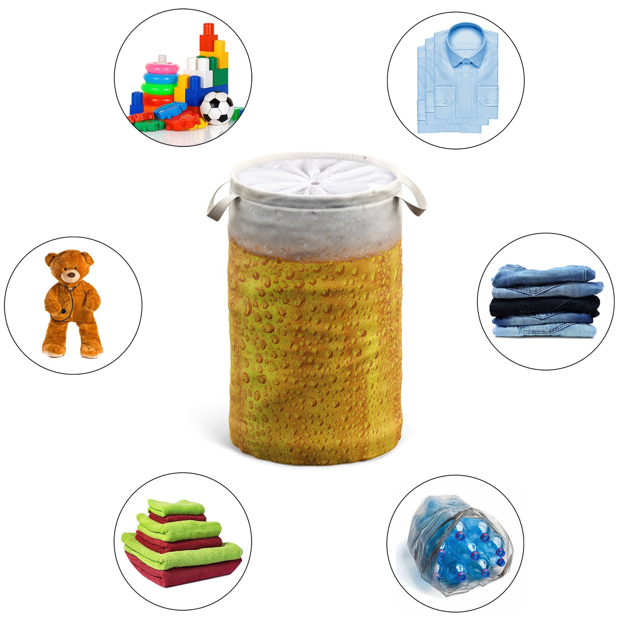 Sanilo Wasmand Bier 60 liter, opvouwbaar, met bescherming tegen inkijk
