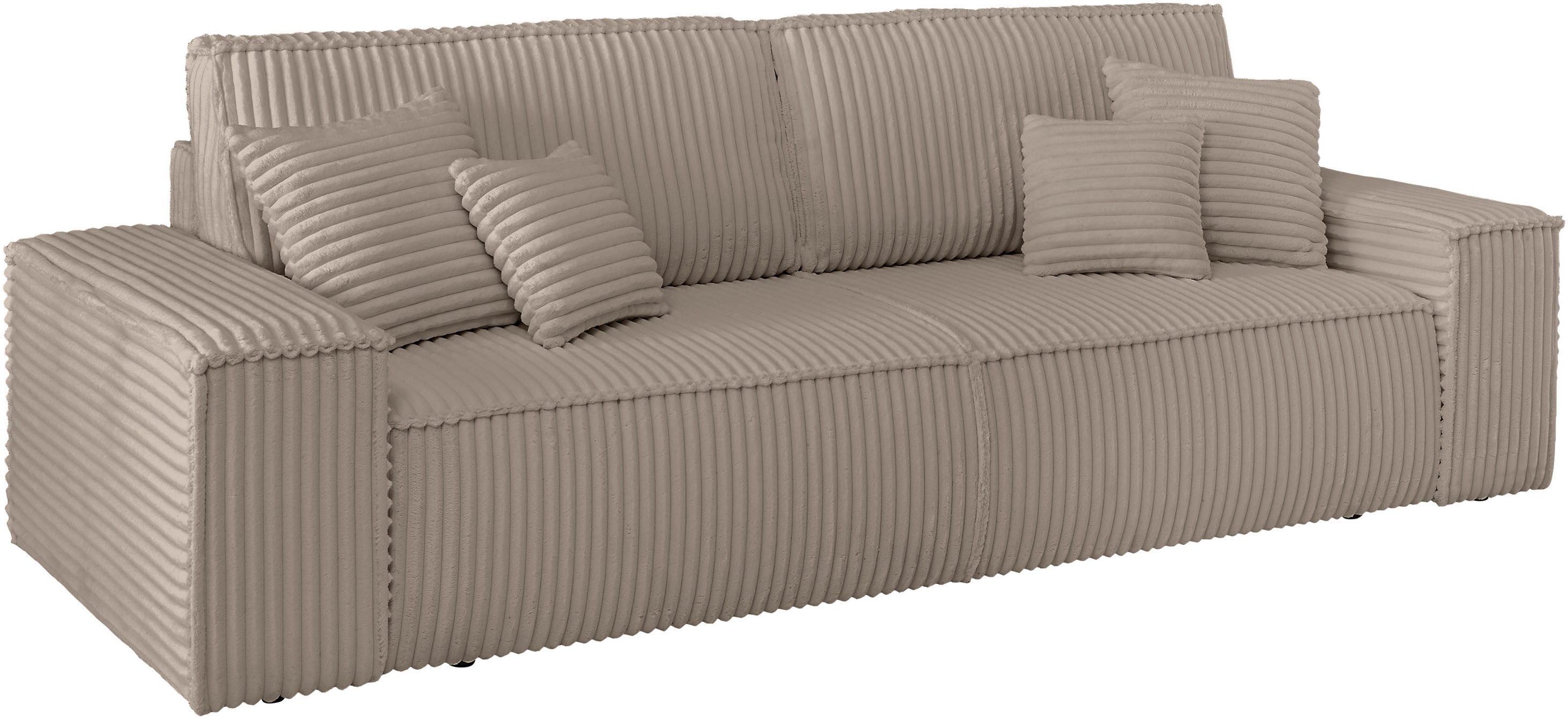 andas 3-zitsbank FINNLEY slaapbank 257 cm, slaapfunctie met bedlade (200/136cm)