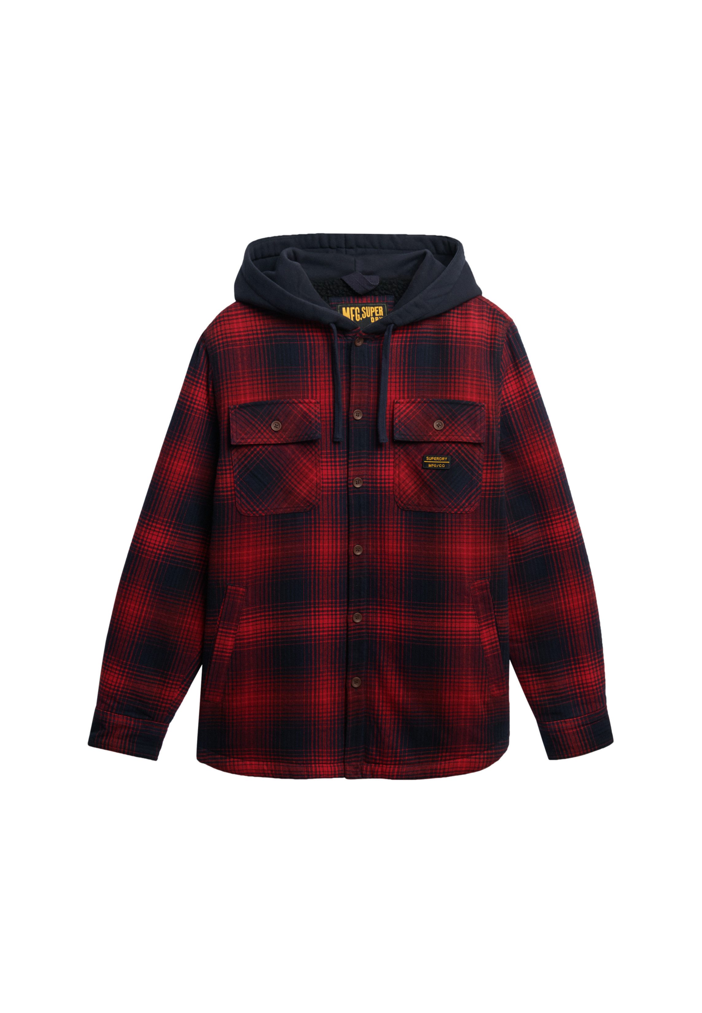Superdry Overhemd met lange mouwen SURPLUS HOODED CHECK SHIRT