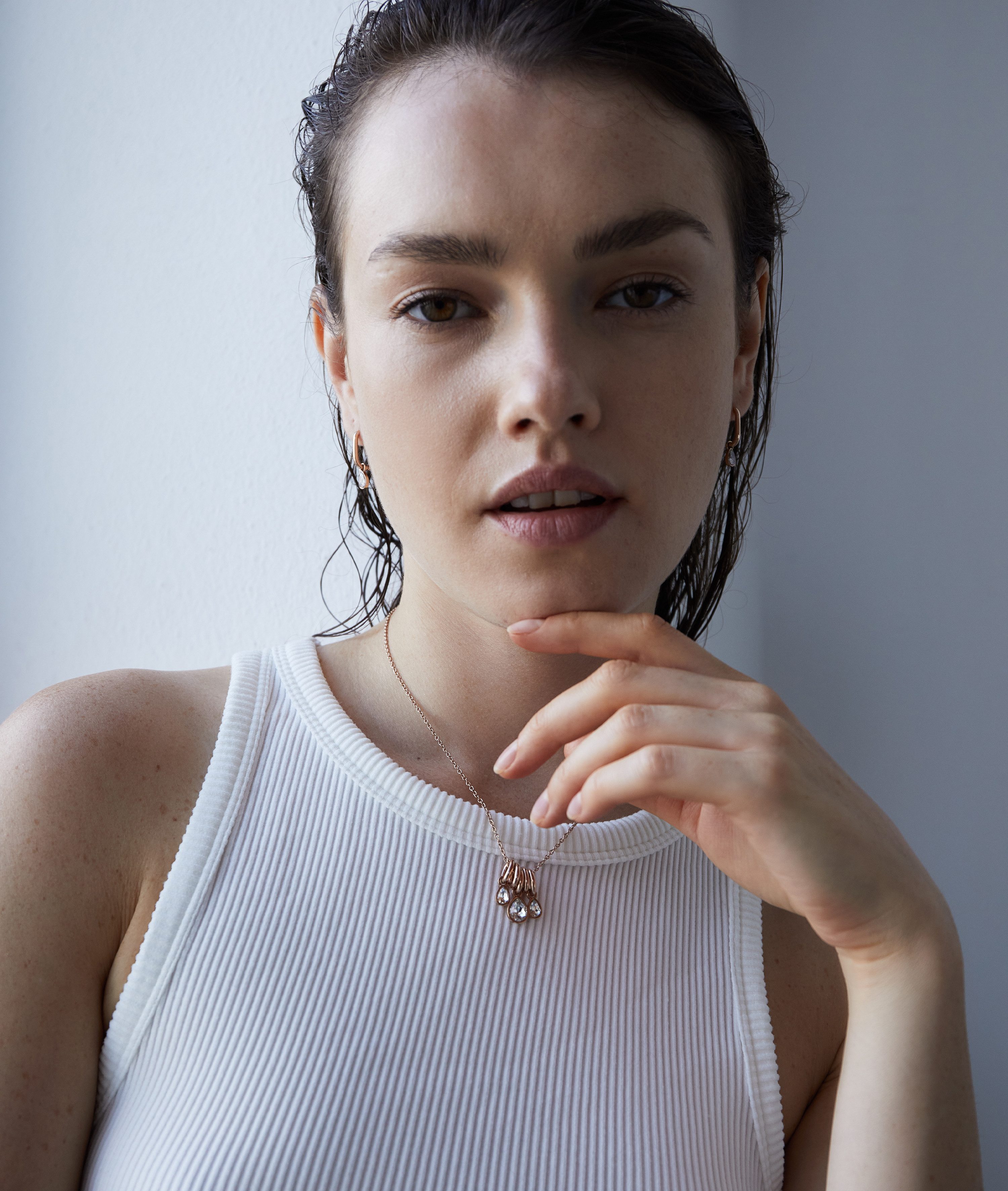 MUSTANG Ketting met hanger Sieraad Geschenk Roestvrijstalen Ketting Like Diamonds Druppels