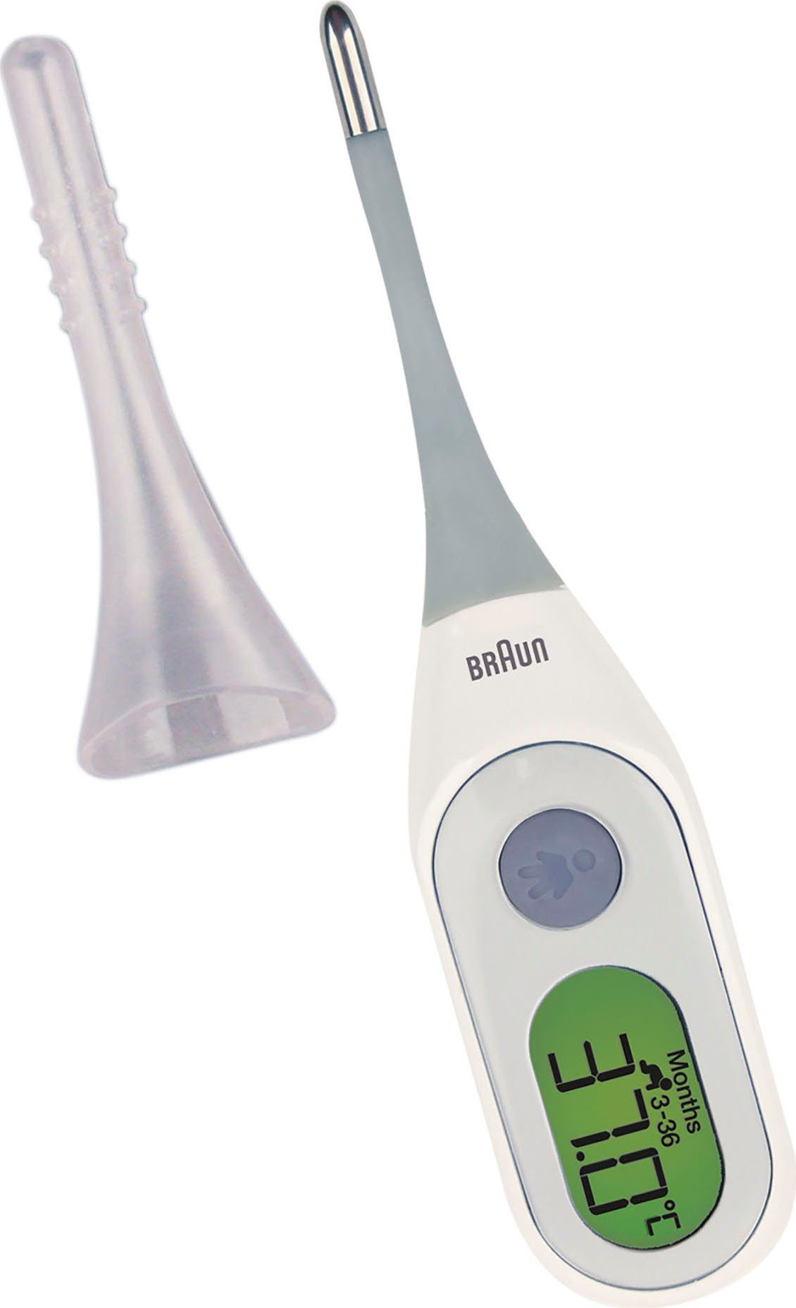 Braun Koortsthermometer PRT2000 digitale thermometer met Age Precision® Leeftijdafhankelijke instelbare koortsgrenswaarde voor het hele gezin