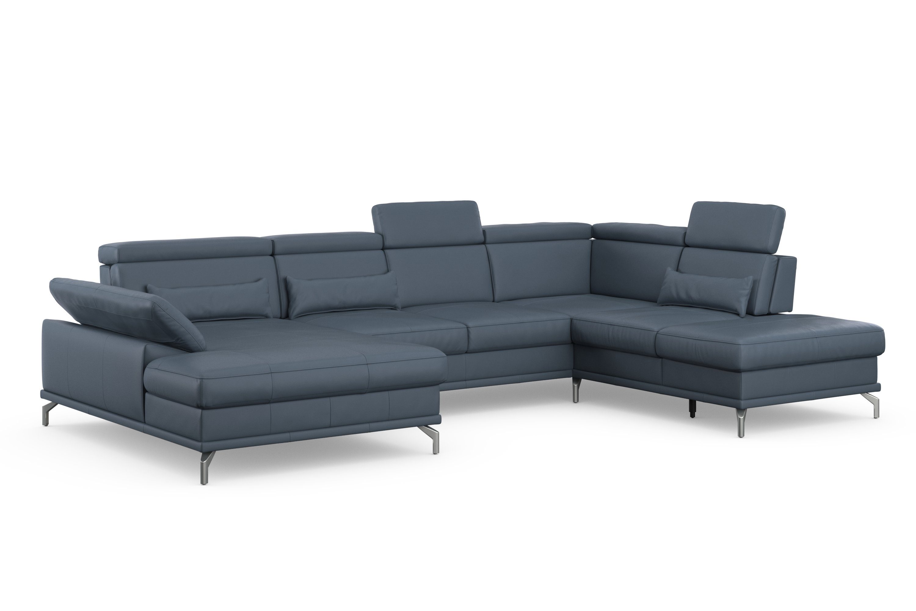 sit&more Zithoek Cabrio U-vorm, met zitdiepteverstelling, arm- en hoofdsteunverstelling