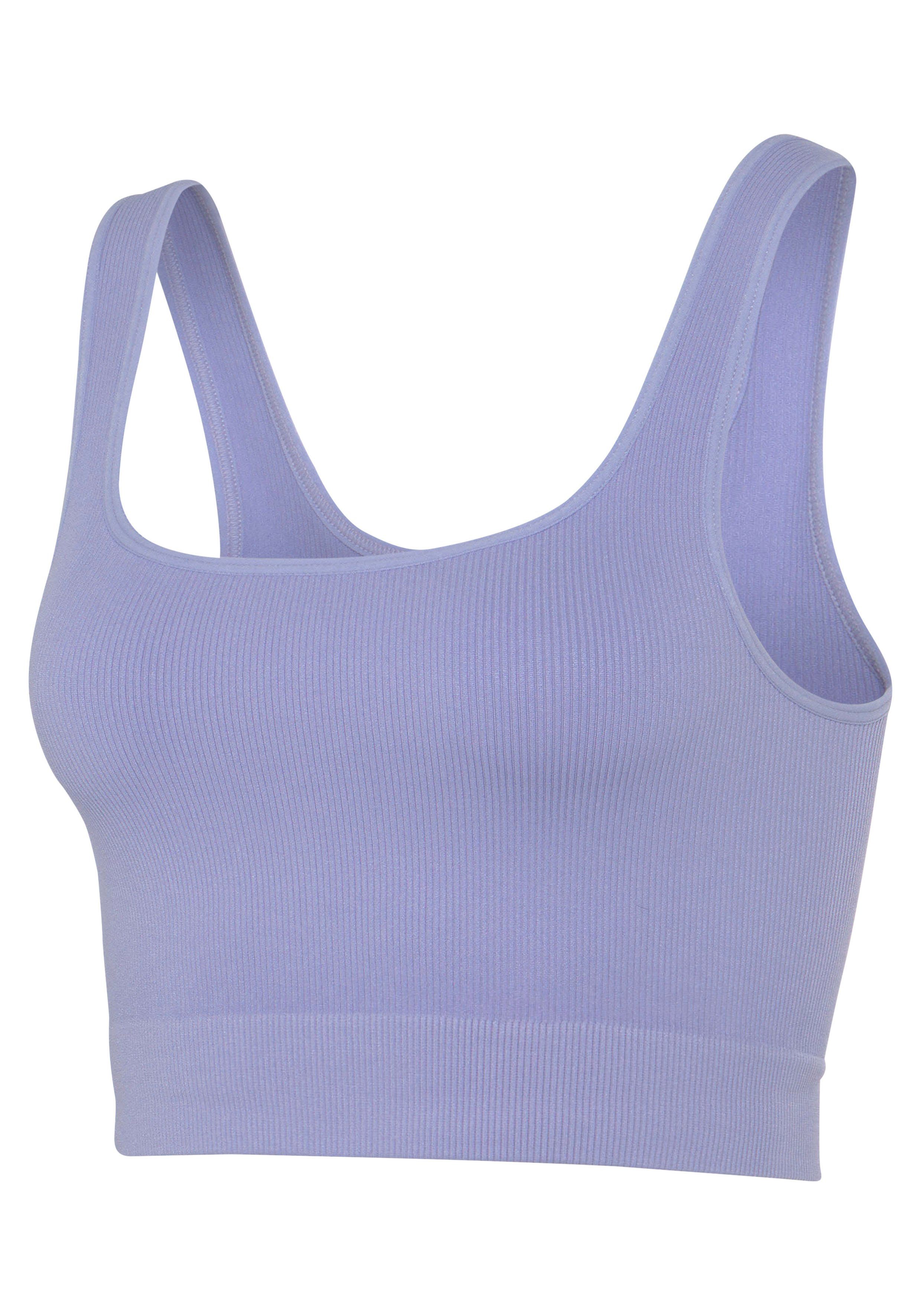 Lascana Crop-top - Seamless Top Naadloos top met ribstructuur