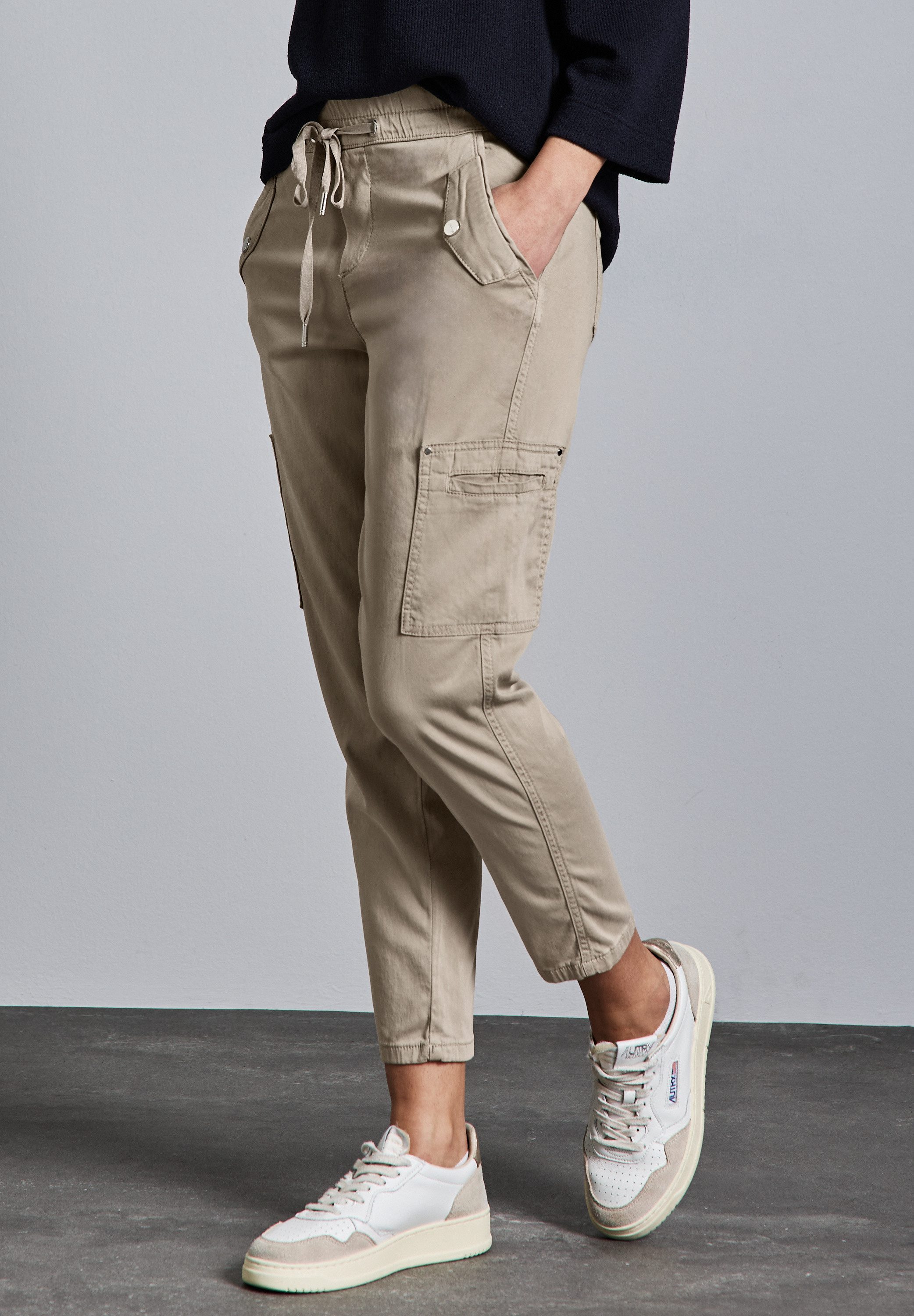 STREET ONE Cargobroek Style Bonny dames cargo broeken maat 42 grijs