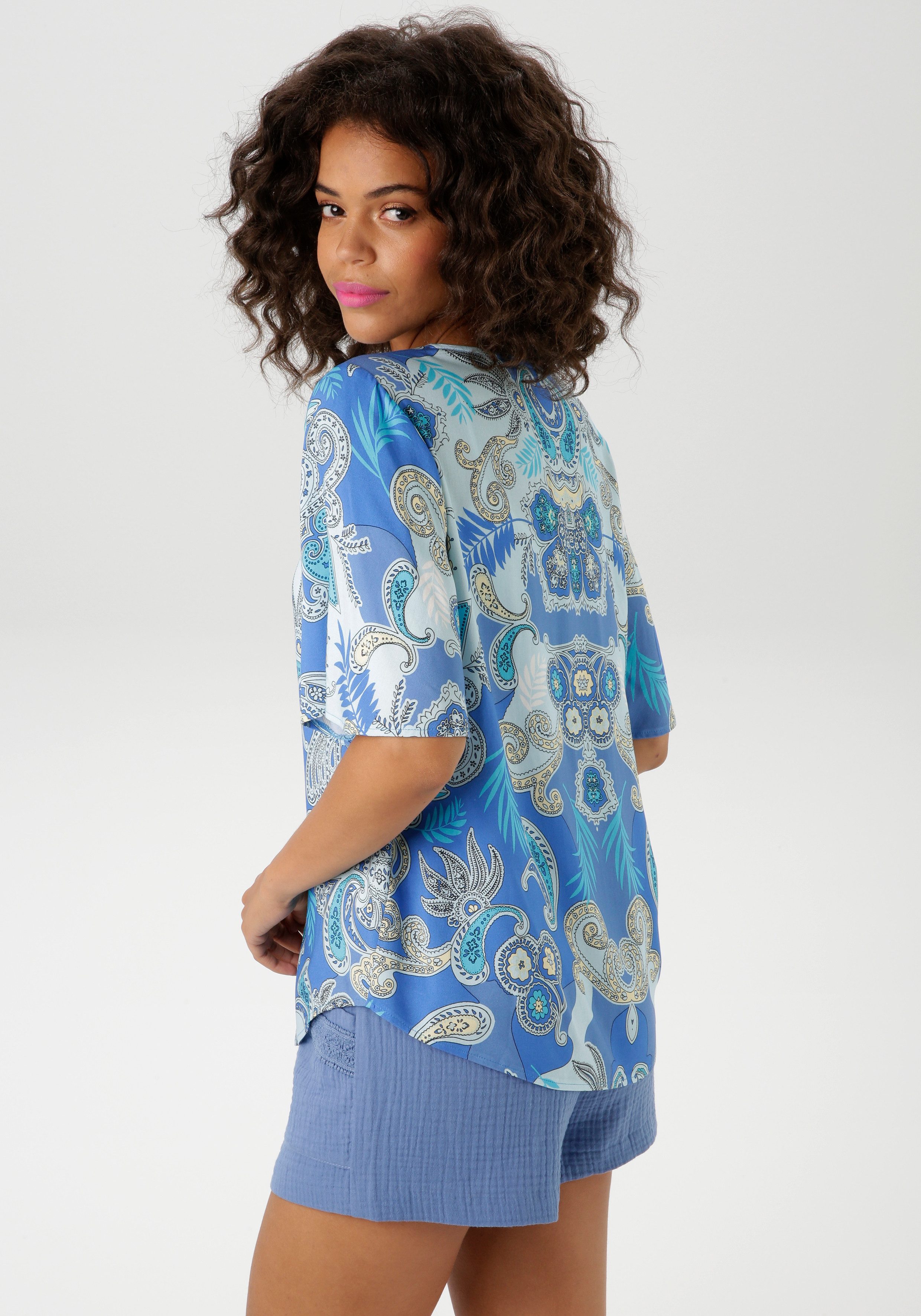 Aniston CASUAL Blouse zonder sluiting met grootformaat paisley-patroon - nieuwe collectie