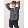pepe jeans blouse zonder sluiting millie met kleine all-over print en puntige v-hals multicolor
