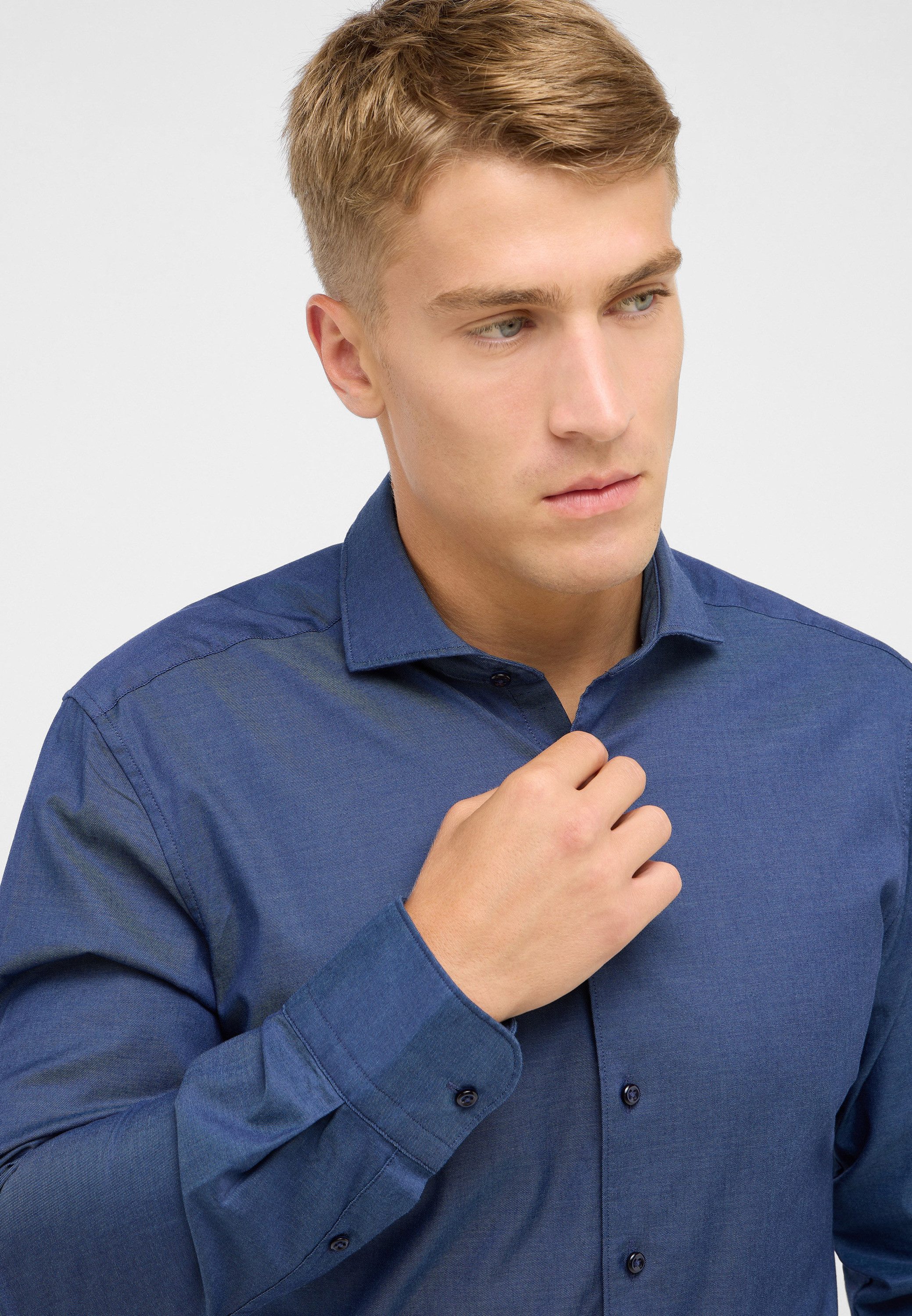 Eterna Overhemd met lange mouwen Slim fit EASY IRON (gemakkelijk te strijken)