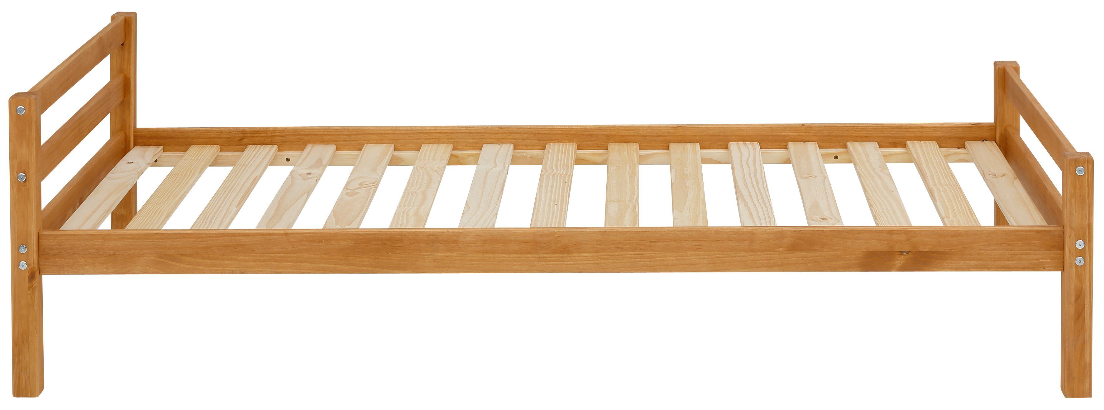 Lüttenhütt Kinderledikant Alpi 1-persoons van mooi grenenhout, lattenbodem, ligoppervlak 90x200 cm
