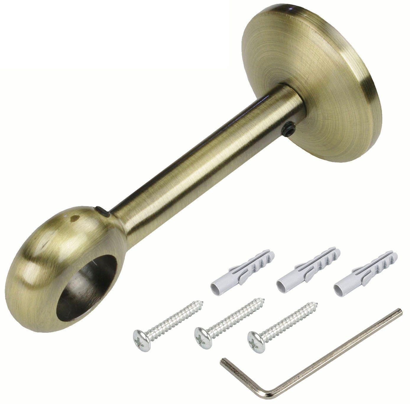 Liedeco Gordijnroedehouder Steun, wandhouder 1-sporig "Esperanca" voor 16 mm stangen (1 stuk)