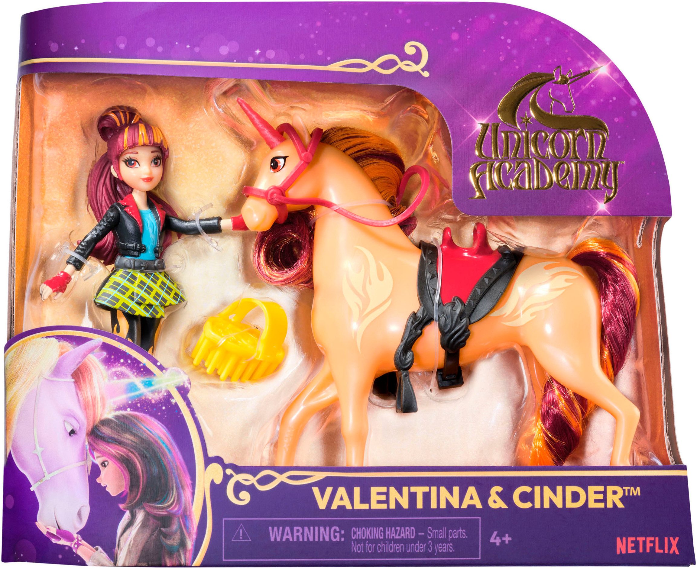 Spin Master Aankleedpop Unicorn Academy Valentina und Einhorn Cinder Set