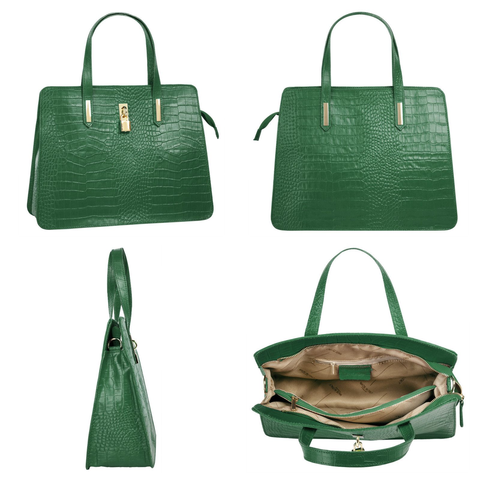 Cluty Tas echt leer, made in italy