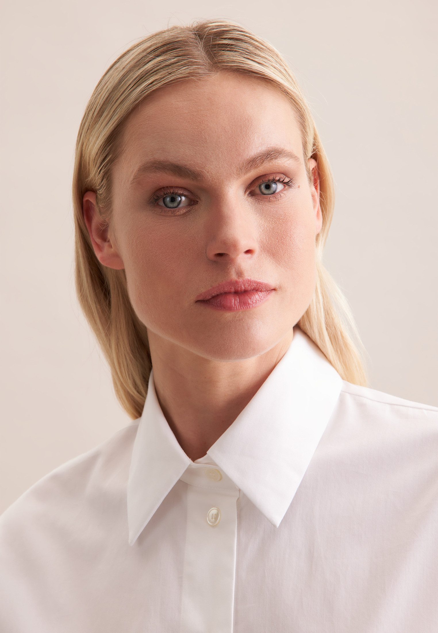 seidensticker Overhemdblouse Zwarte roos Lange mouwen kraag uni
