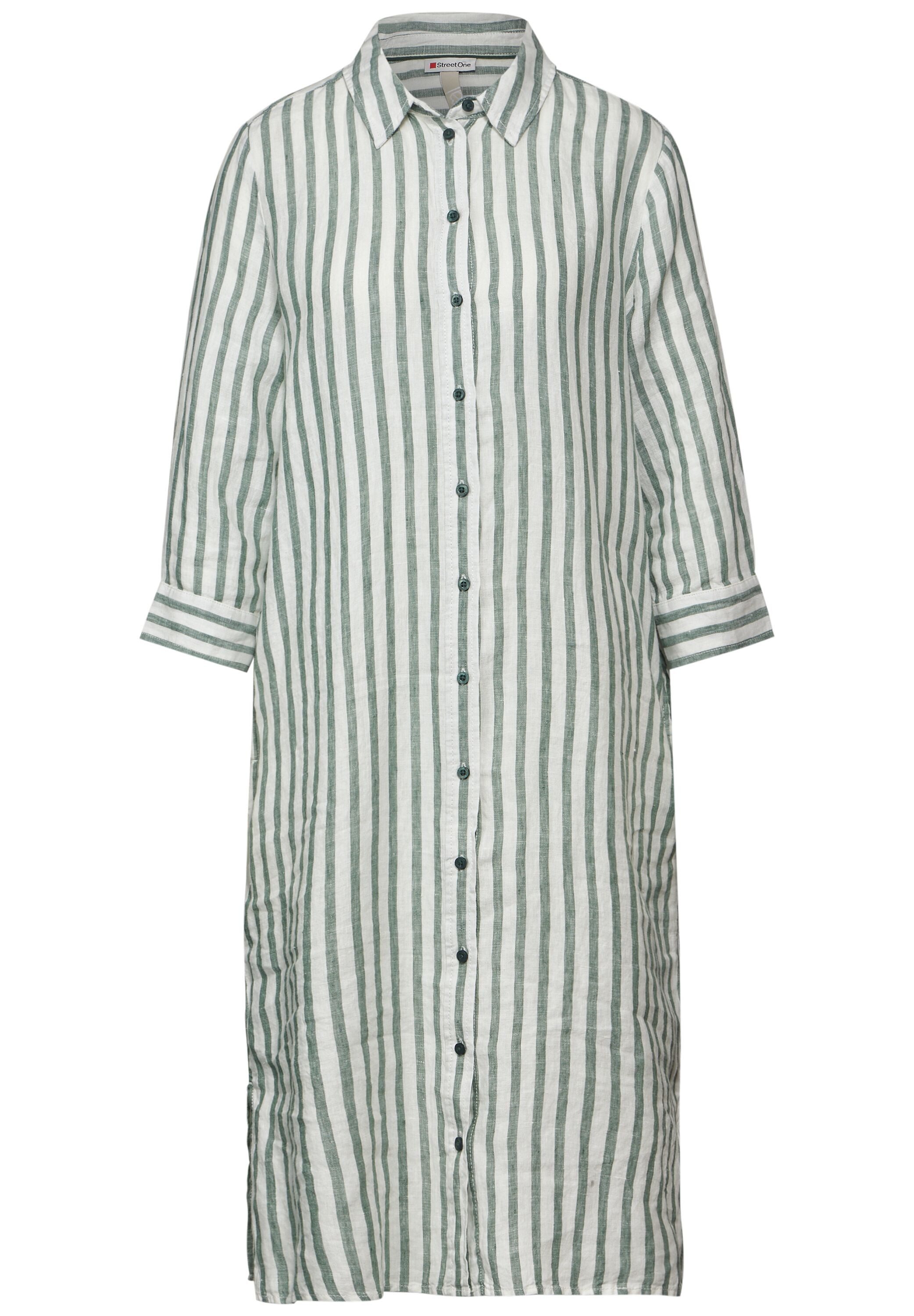 STREET ONE Jurk met overhemdkraag in gestreepte look