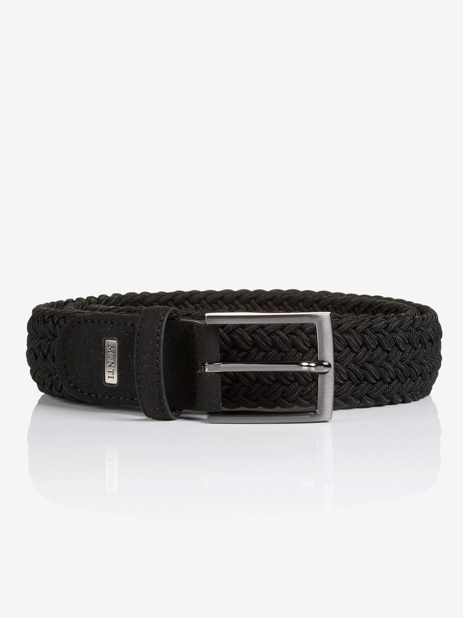 MONTI Leren riem Havanna Gevlochten riem